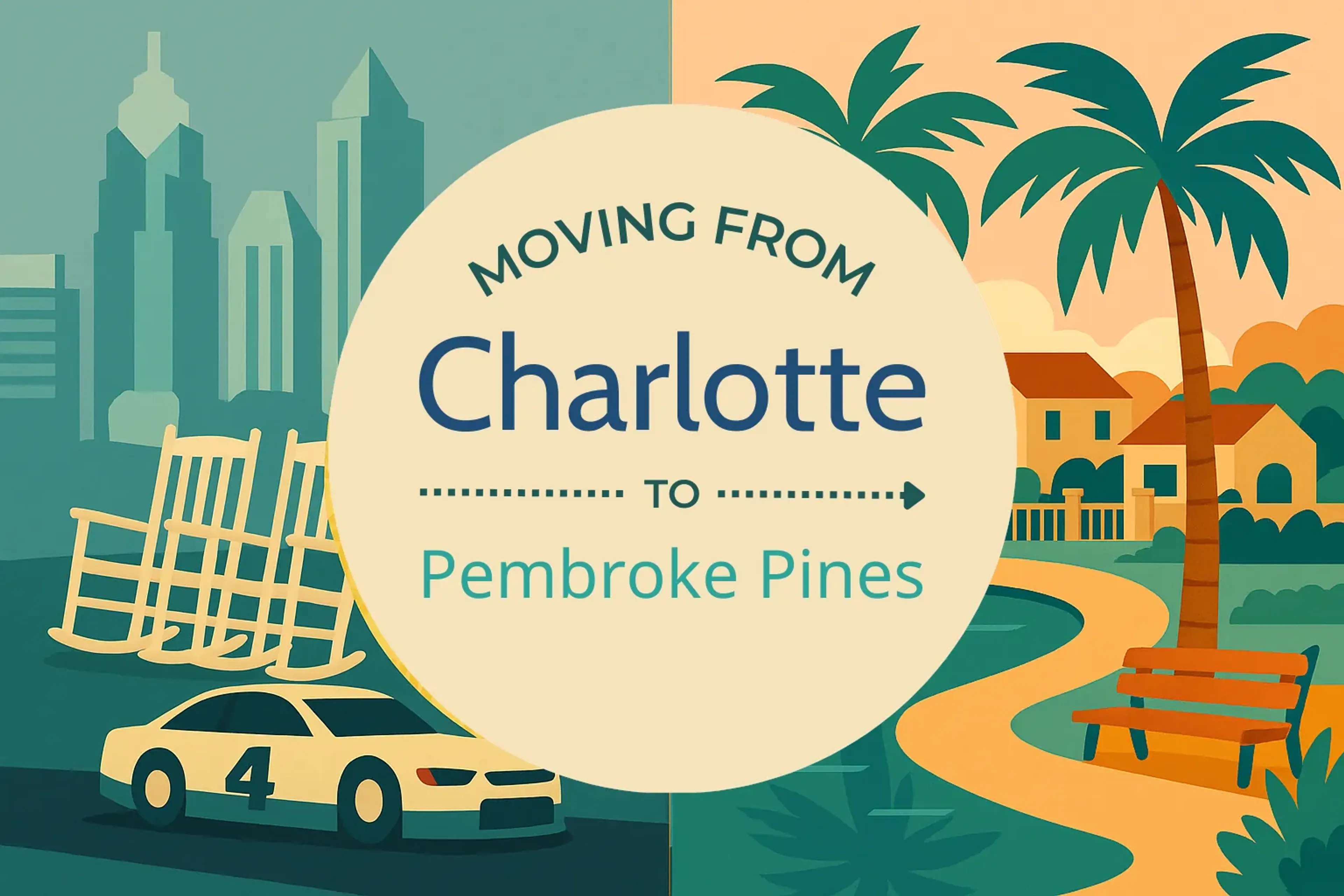 Side-by-side comparison of Charlotte to Pembroke Pines moving companies