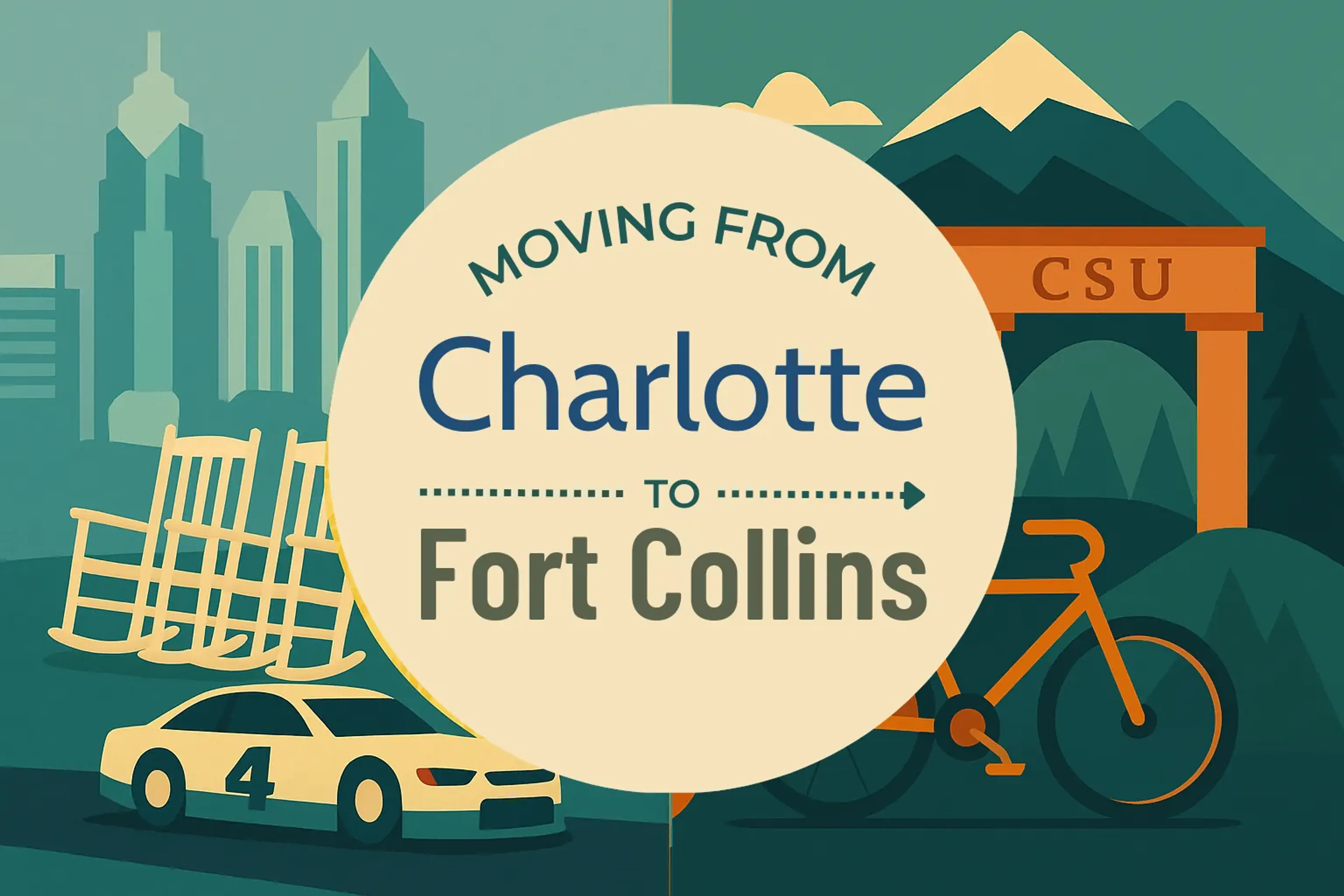 Side-by-side comparison of Charlotte to Fort Collins moving companies