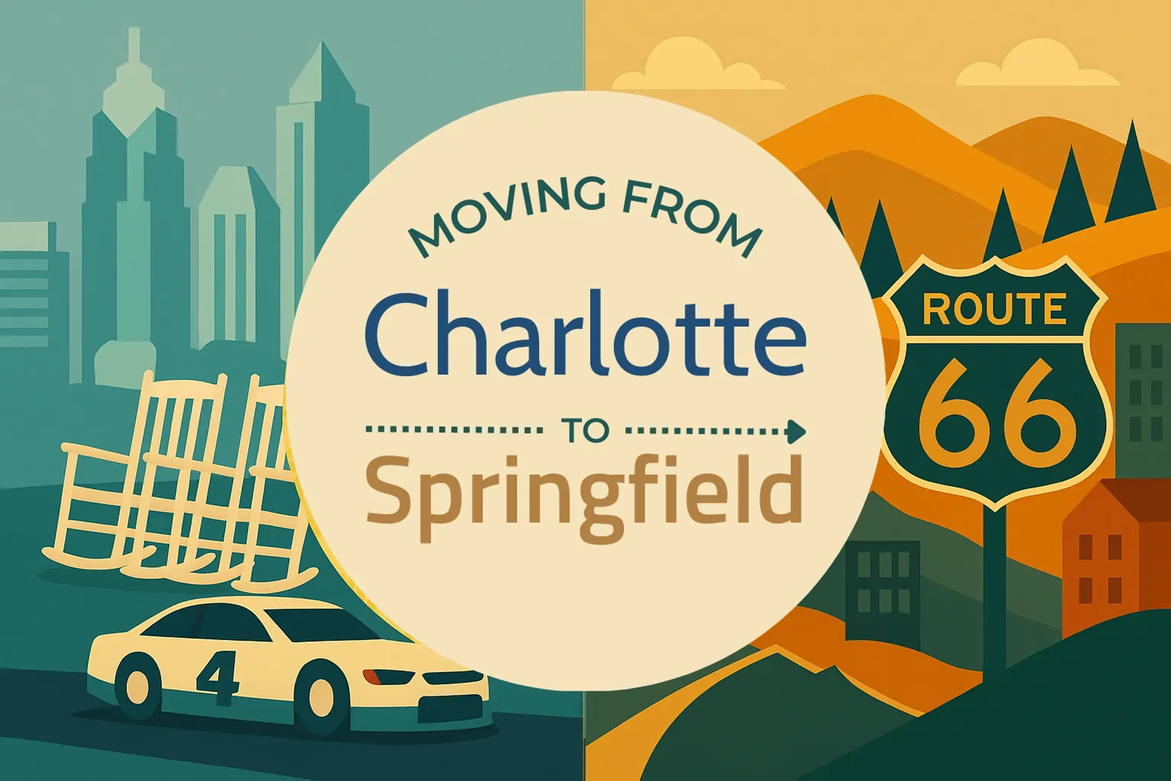 Side-by-side comparison of Charlotte to Springfield moving companies