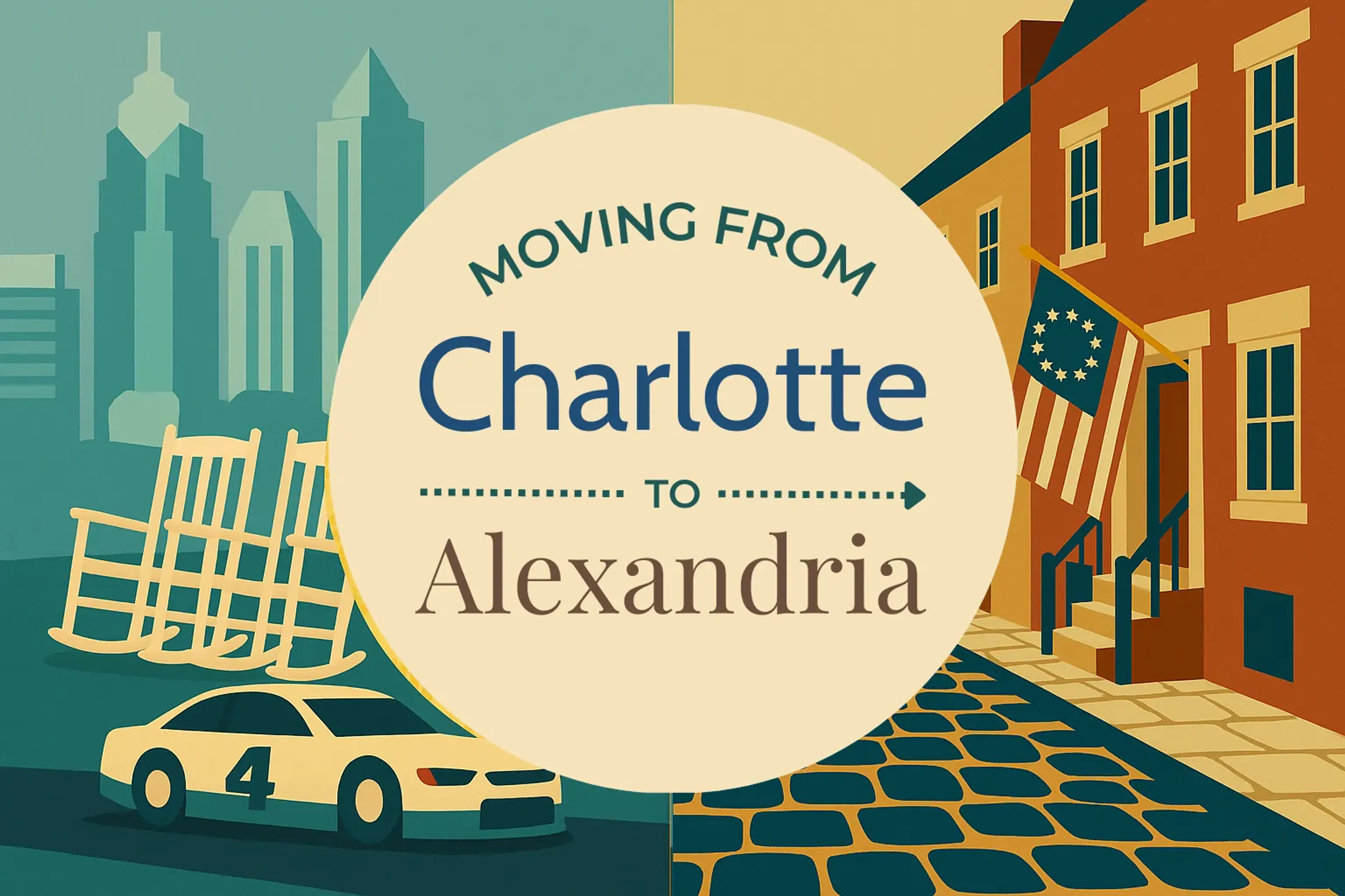 Side-by-side comparison of Charlotte to Alexandria moving companies