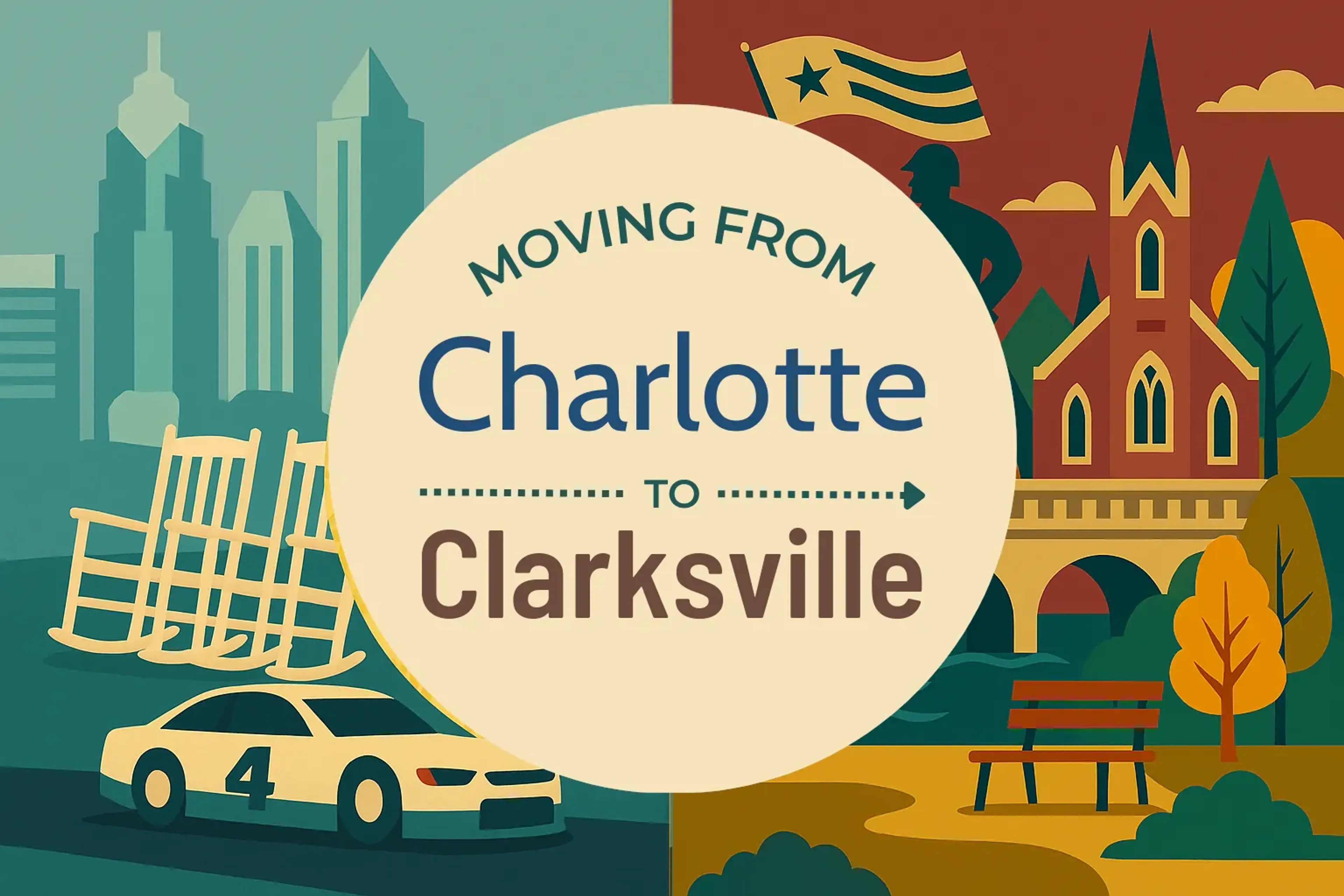 Side-by-side comparison of Charlotte to Clarksville moving companies