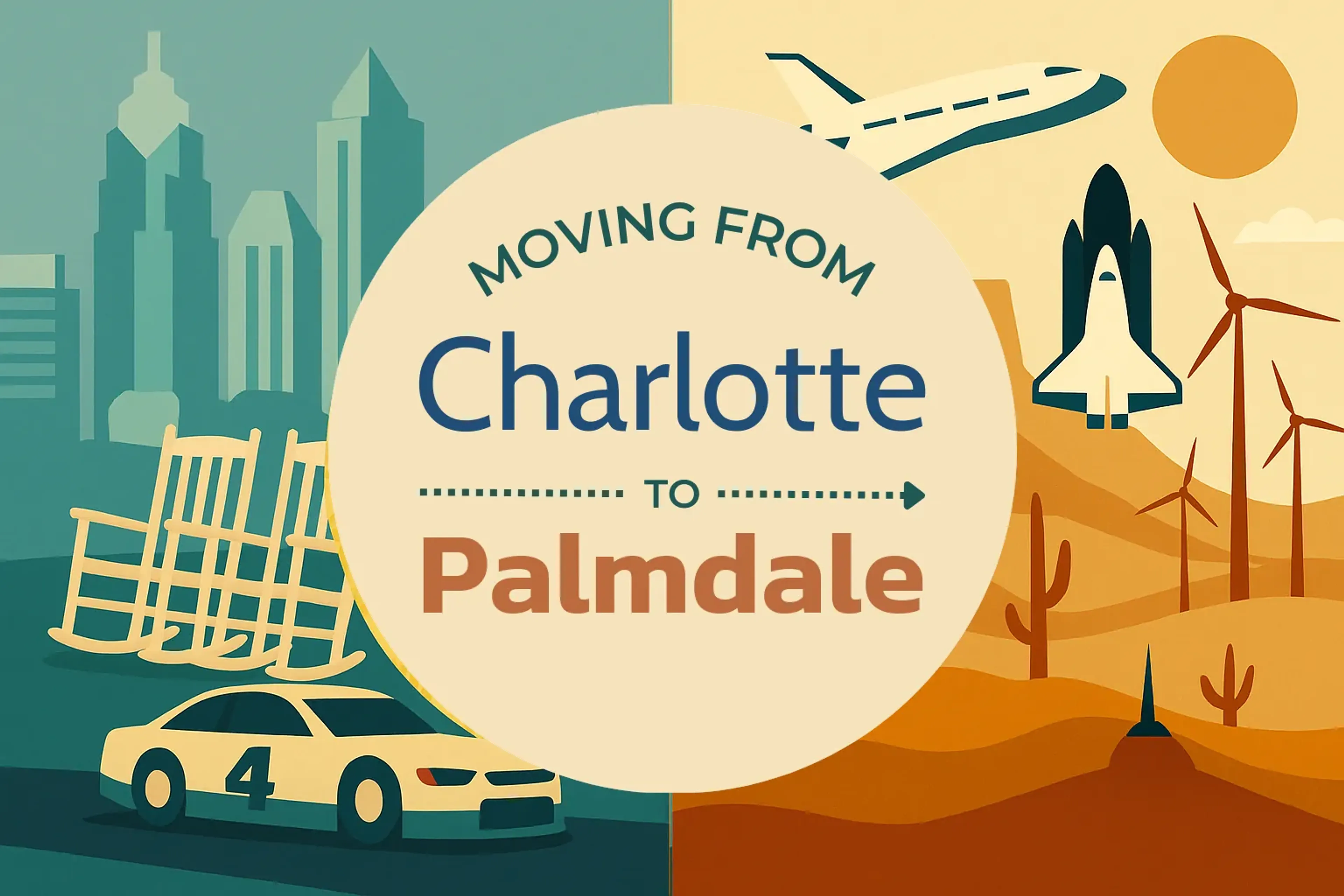 Side-by-side comparison of Charlotte to Palmdale moving companies