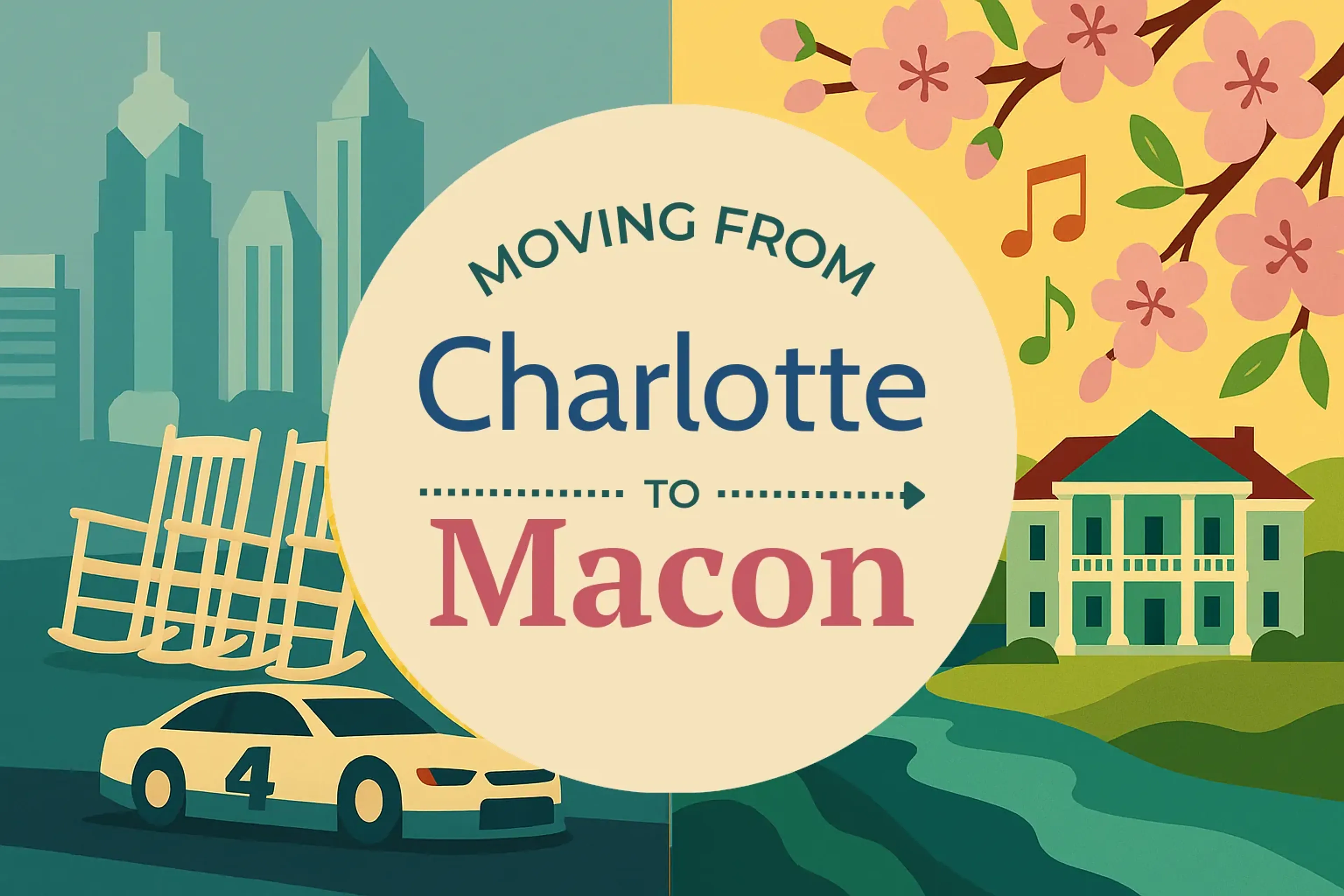 Side-by-side comparison of Charlotte to Macon moving companies