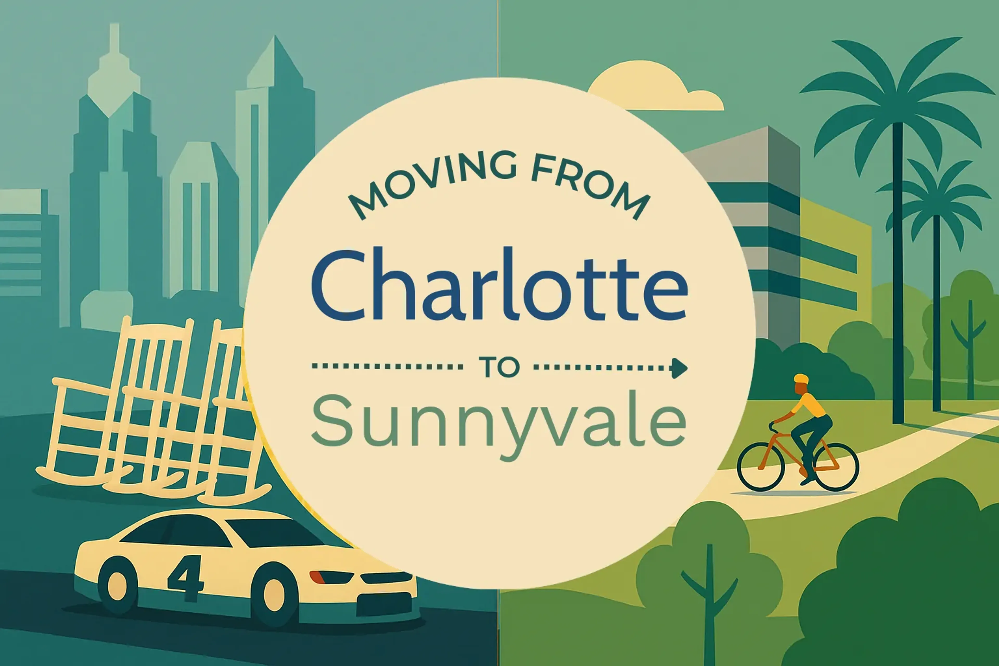 Side-by-side comparison of Charlotte to Sunnyvale moving companies