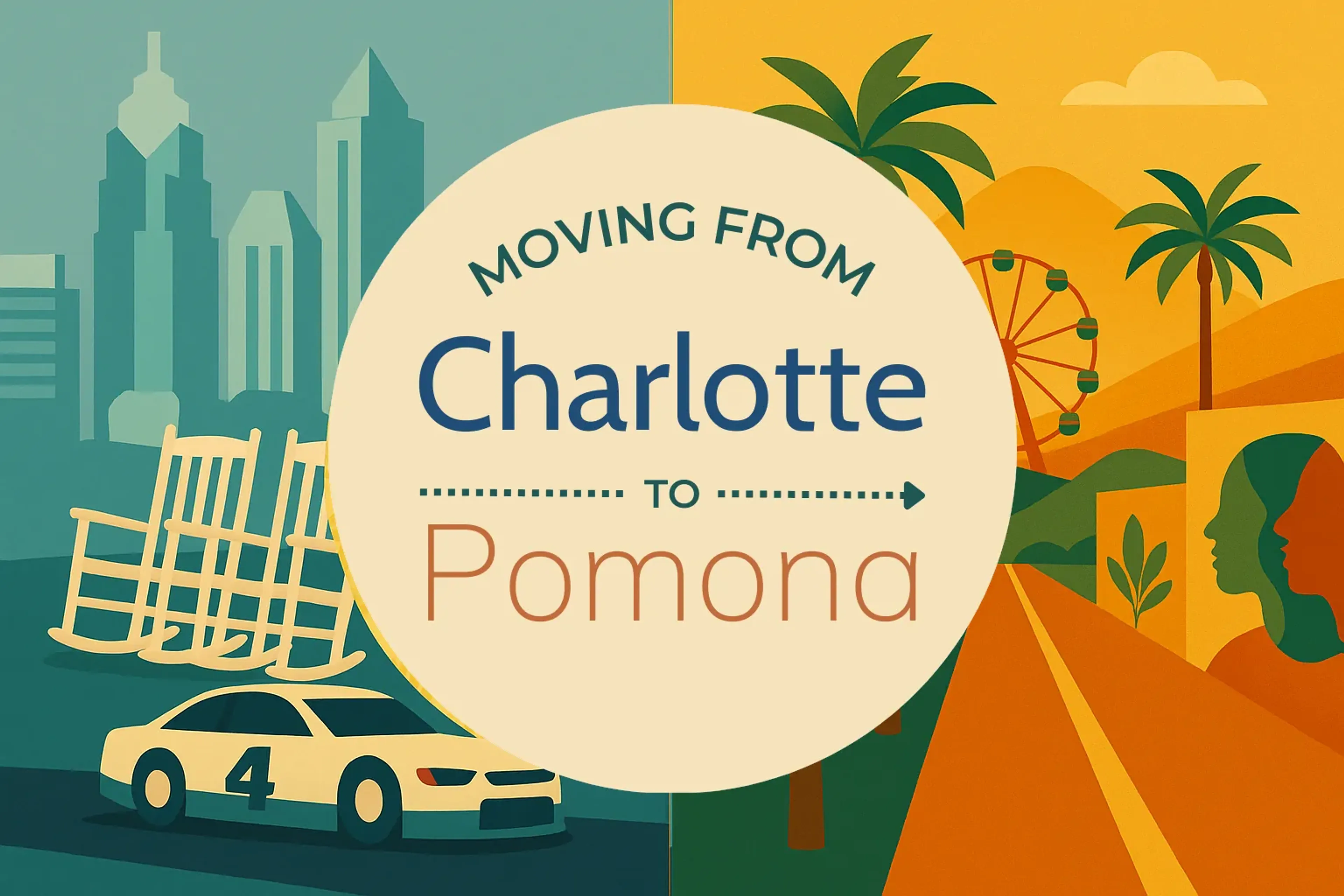 Side-by-side comparison of Charlotte to Pomona moving companies