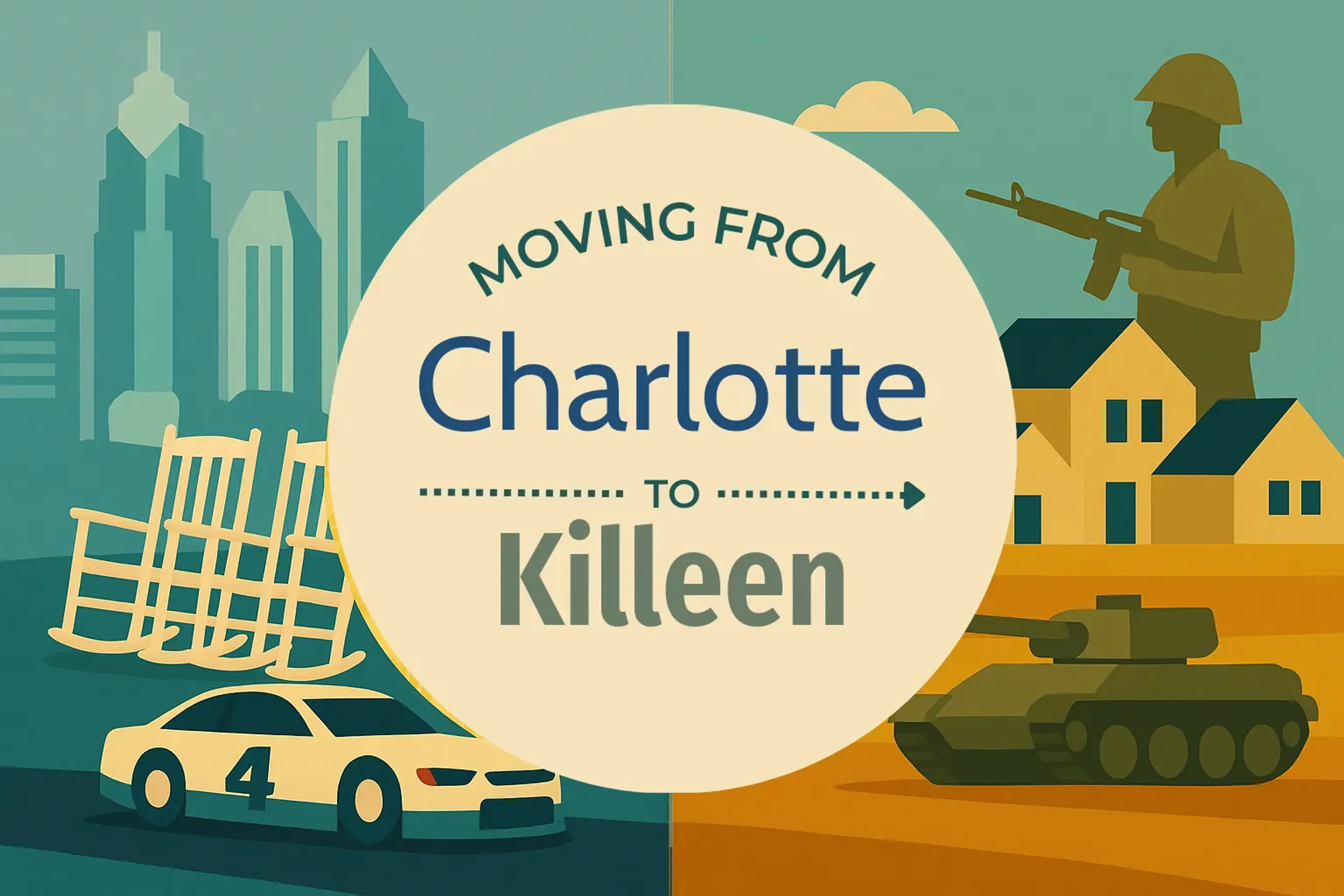 Side-by-side comparison of Charlotte to Killeen moving companies