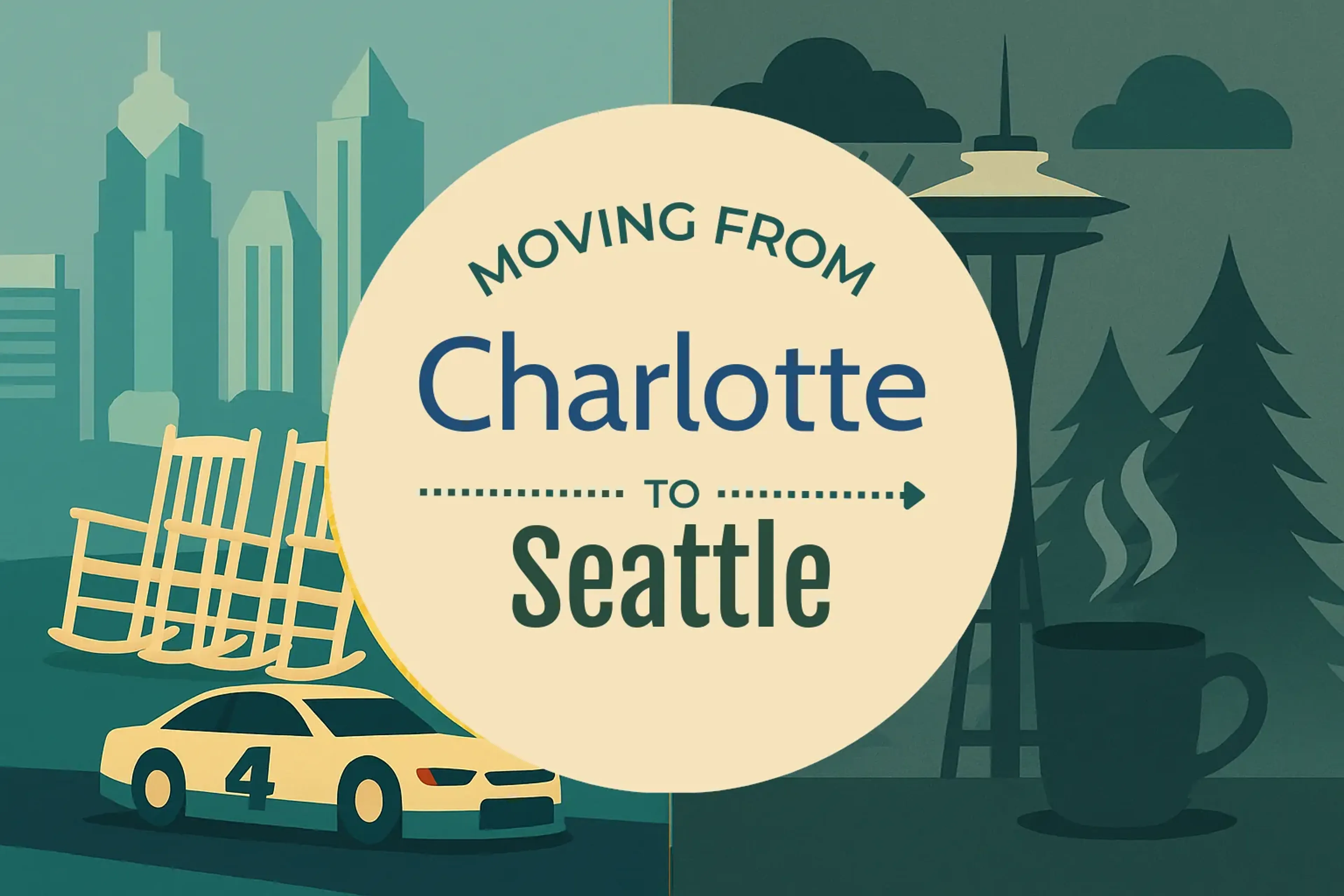 Side-by-side comparison of Charlotte to Seattle moving companies