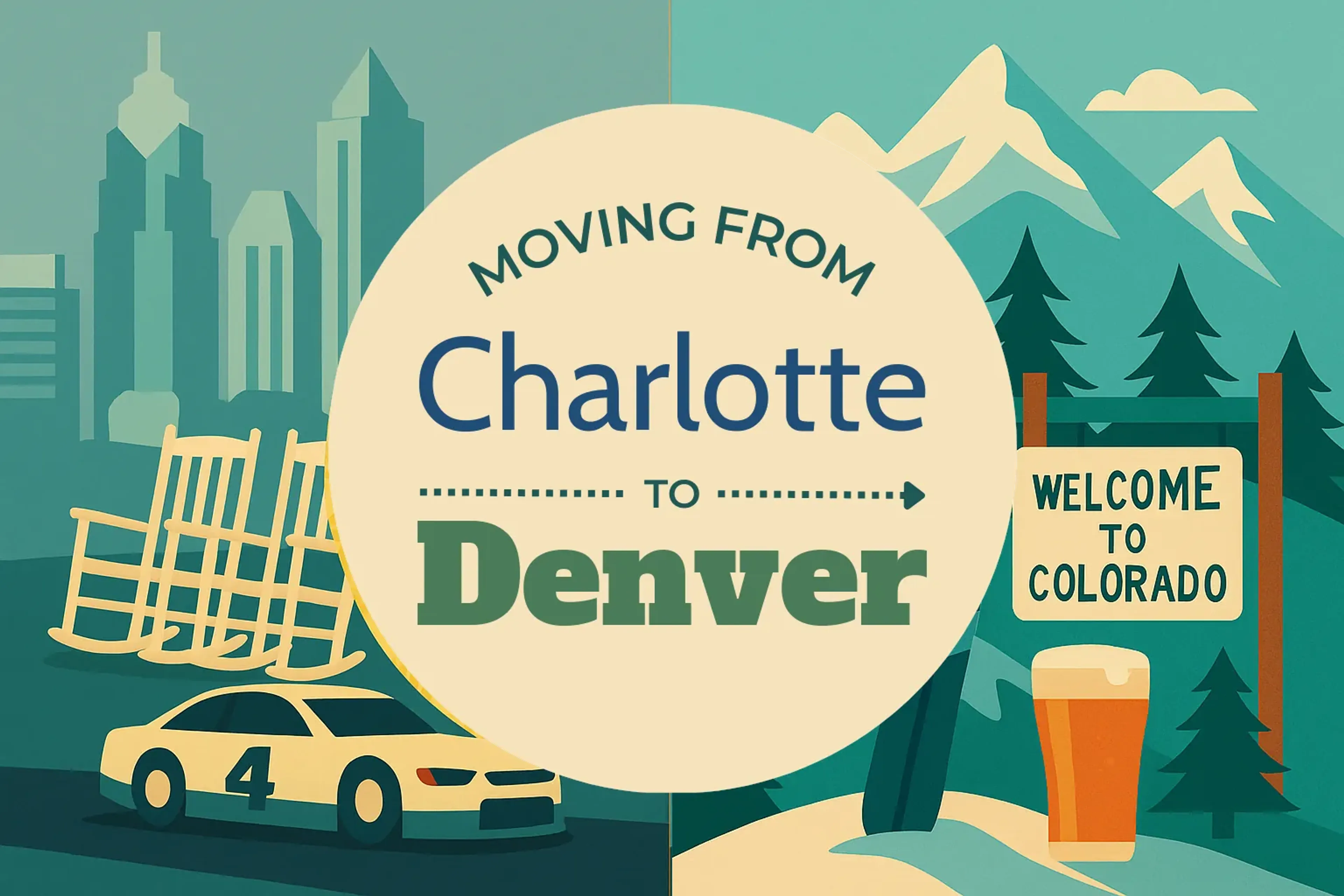 Side-by-side comparison of Charlotte to Denver moving companies