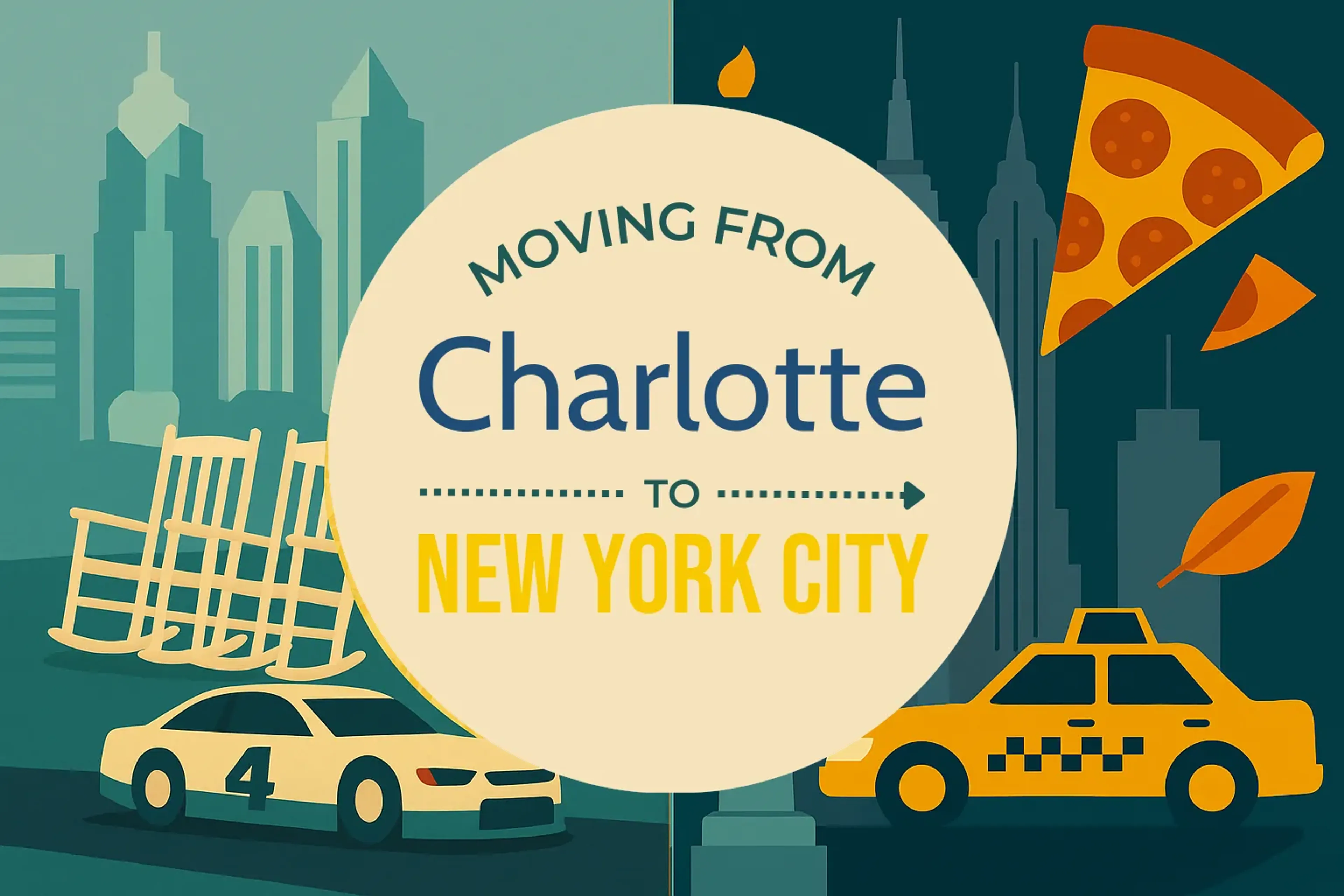 Side-by-side comparison of Charlotte to New York City moving companies