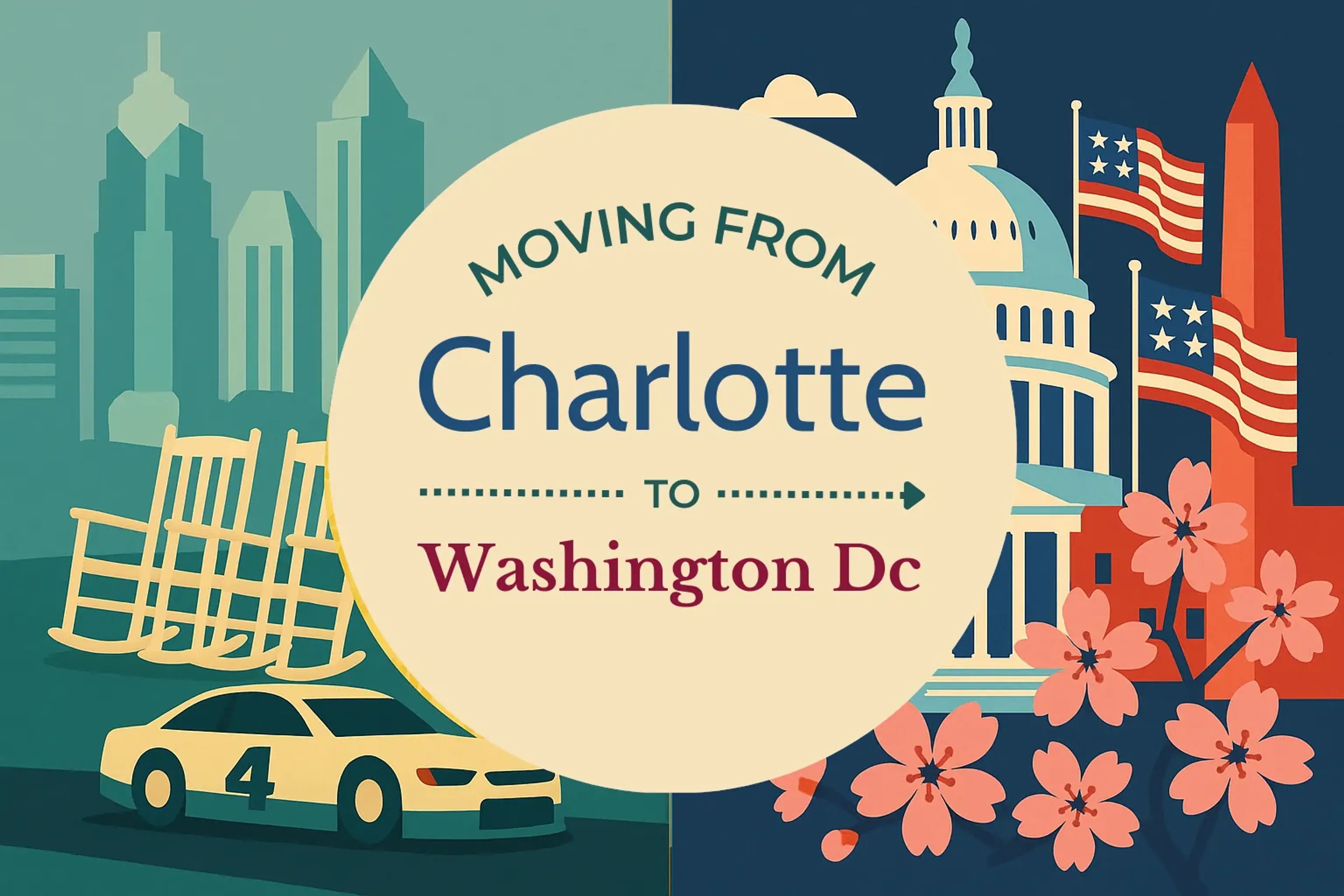 Side-by-side comparison of Charlotte to Washington DC moving companies