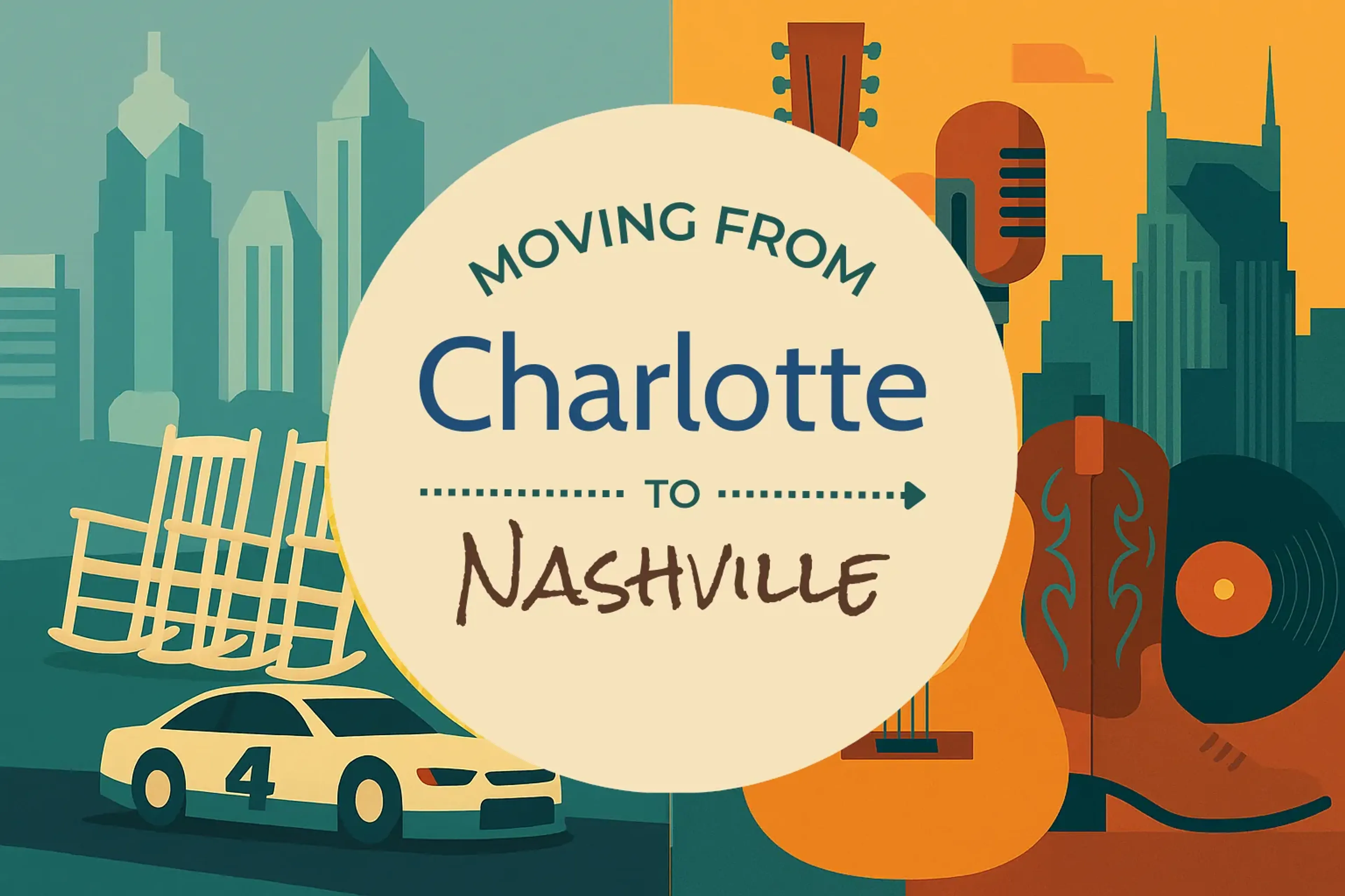 Side-by-side comparison of Charlotte to Nashville moving companies