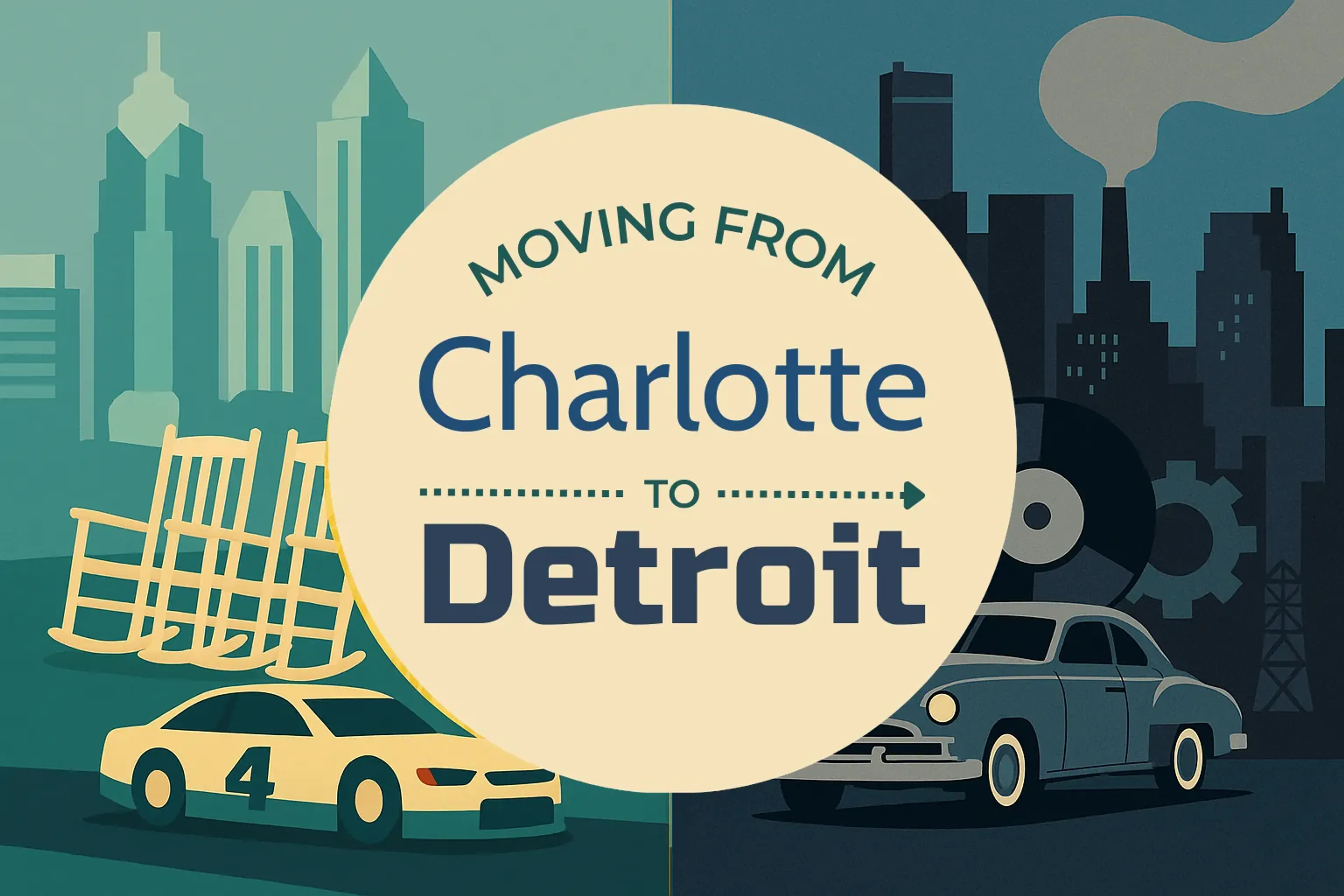 Side-by-side comparison of Charlotte to Detroit moving companies