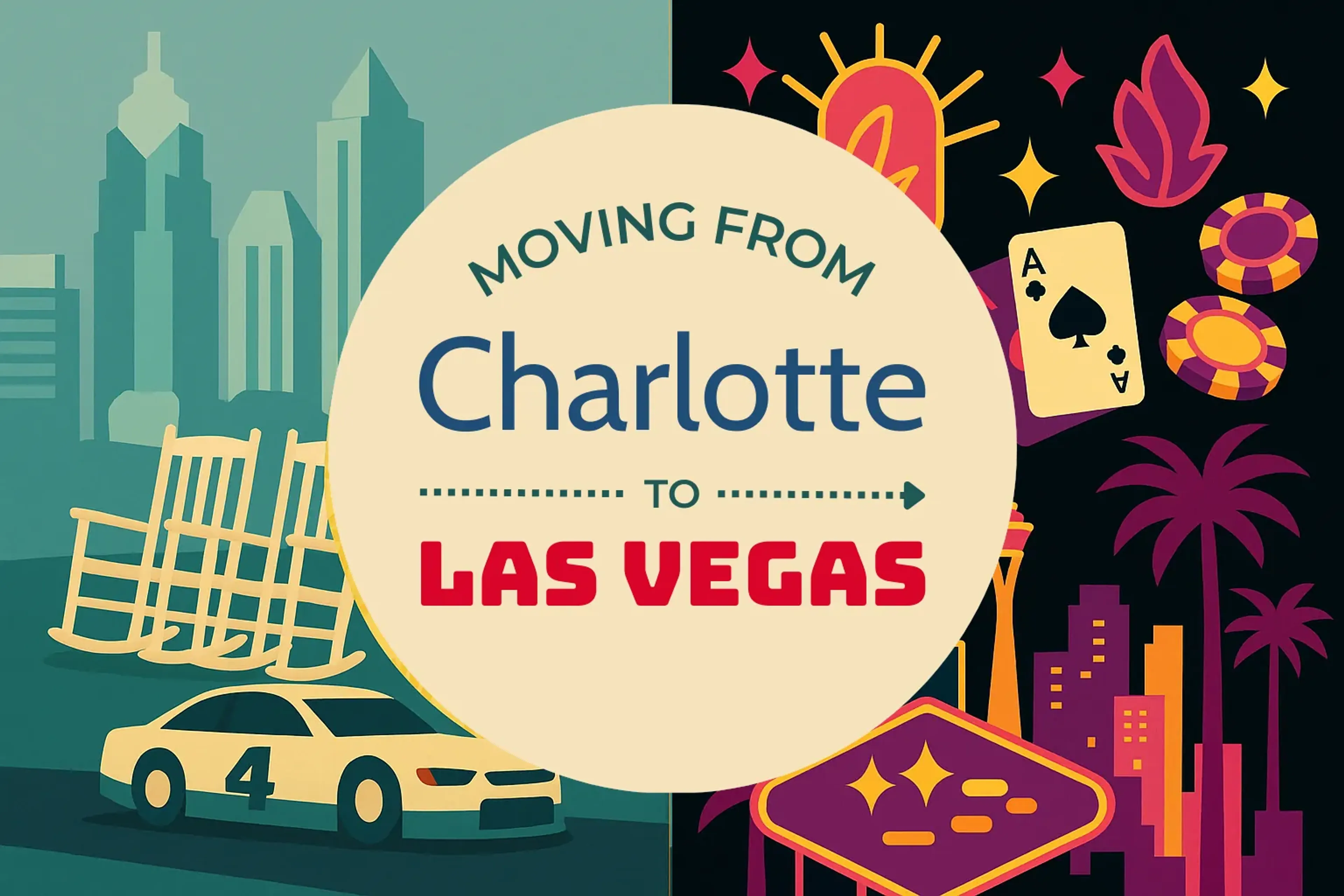 Side-by-side comparison of Charlotte to Las Vegas moving companies