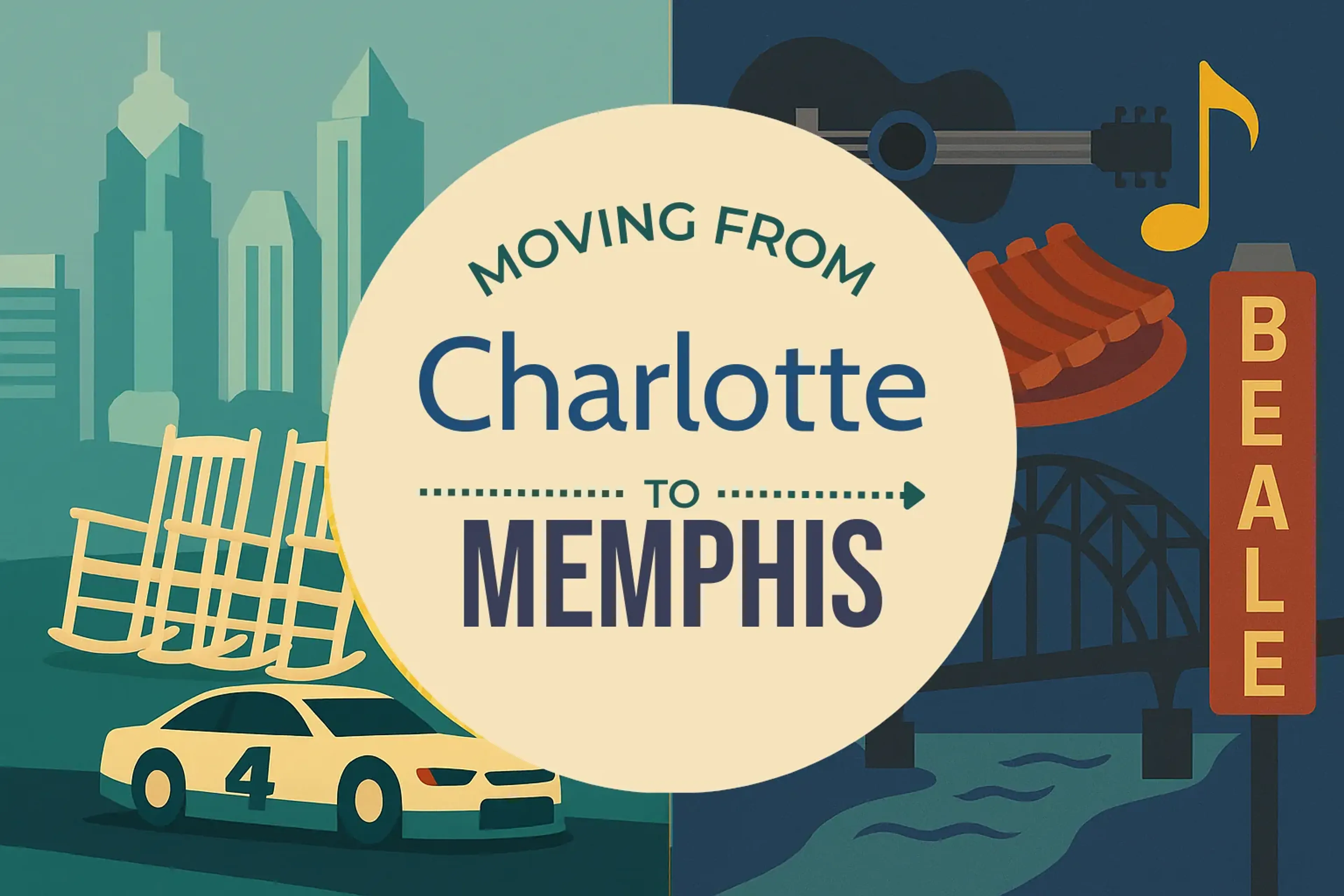 Side-by-side comparison of Charlotte to Memphis moving companies