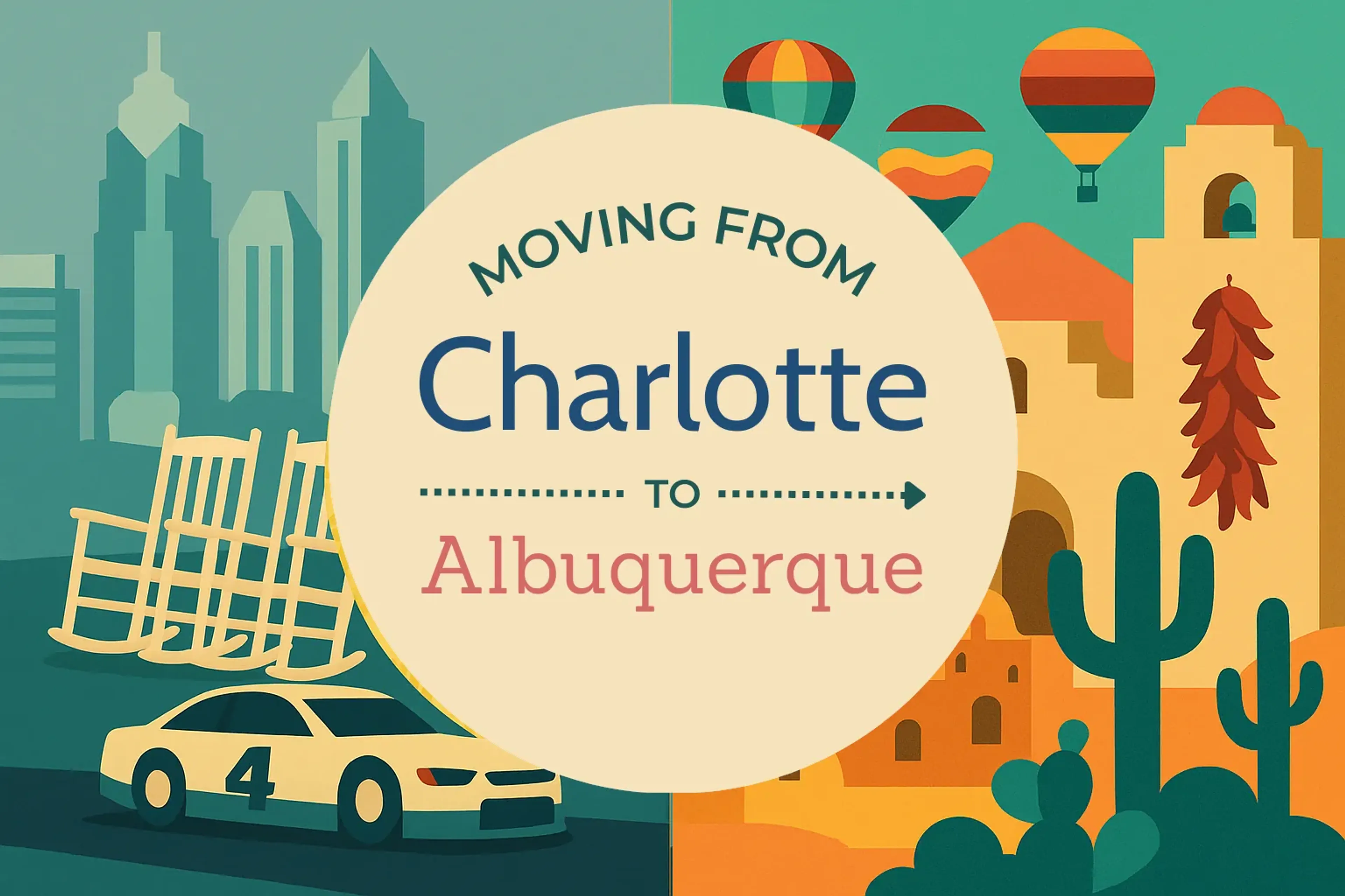 Side-by-side comparison of Charlotte to Albuquerque moving companies