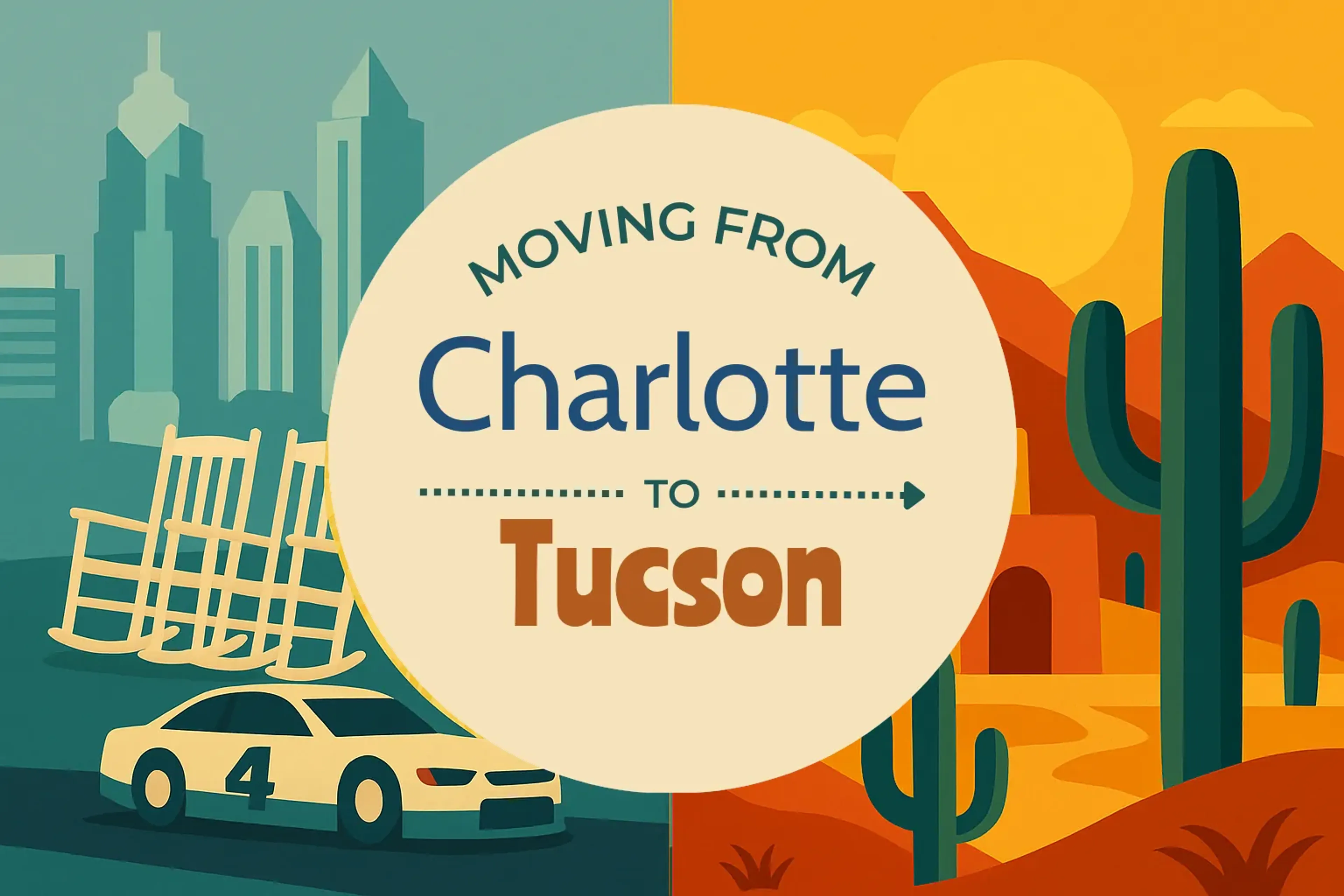 Side-by-side comparison of Charlotte to Tucson moving companies