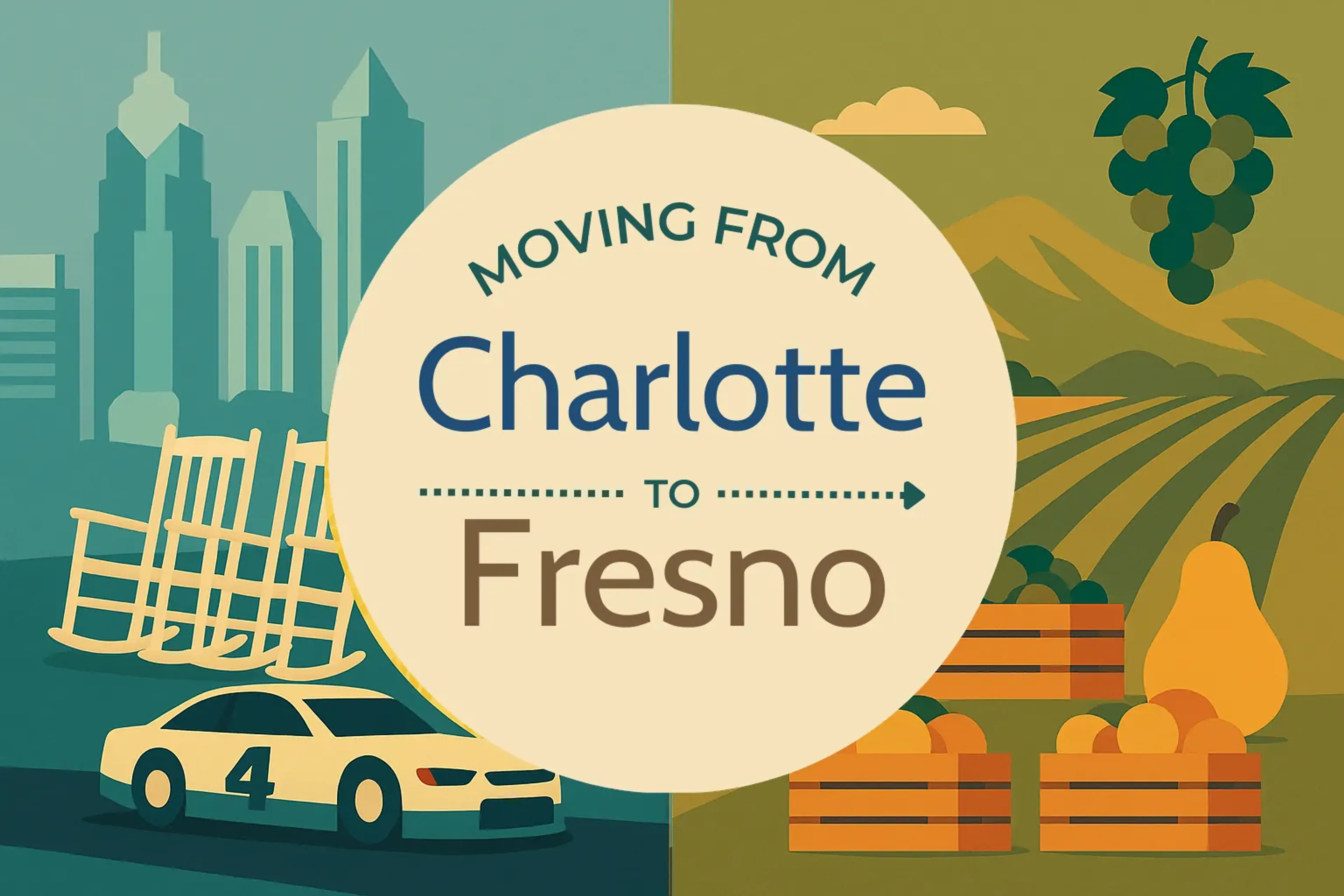 Side-by-side comparison of Charlotte to Fresno moving companies