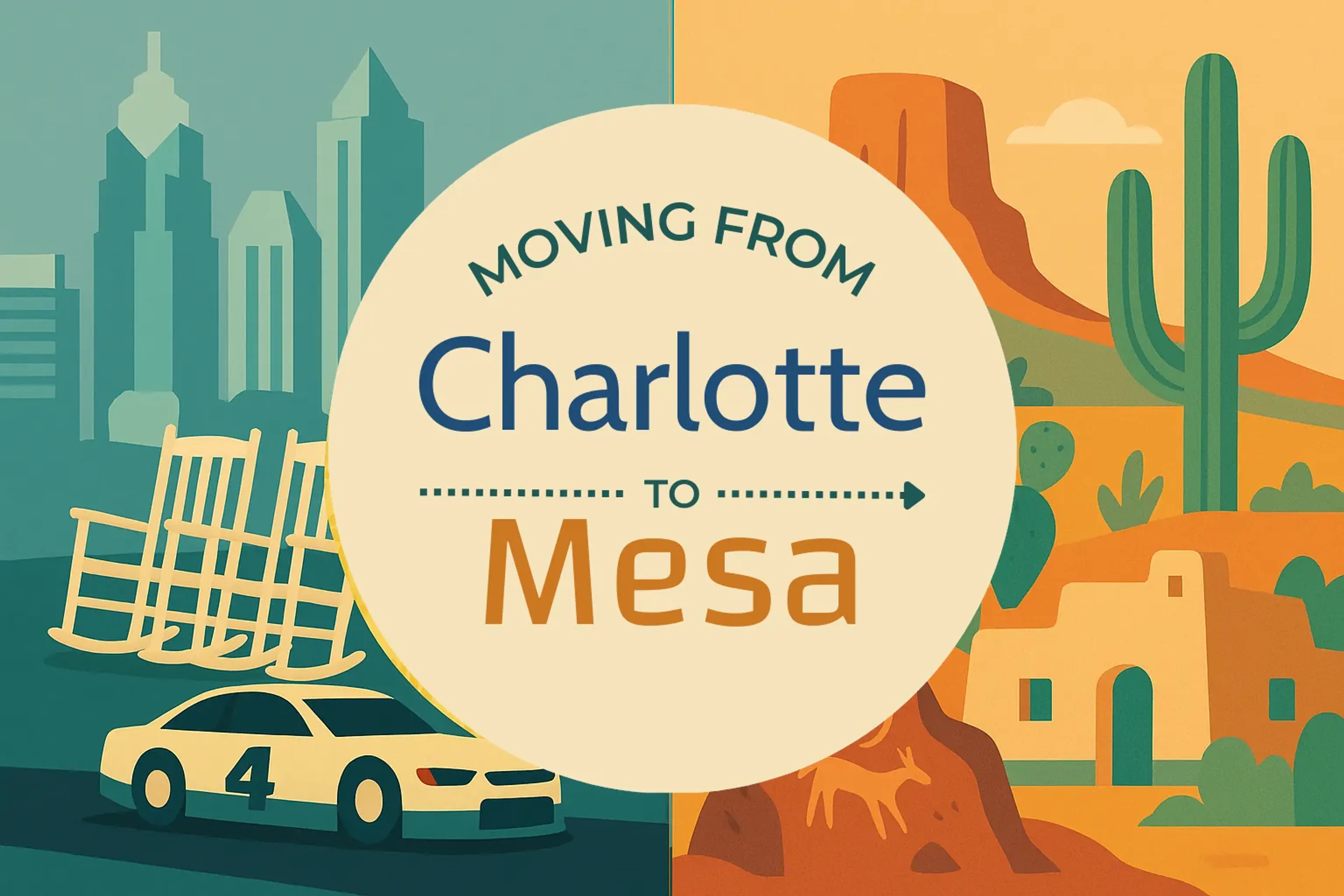 Side-by-side comparison of Charlotte to Mesa moving companies