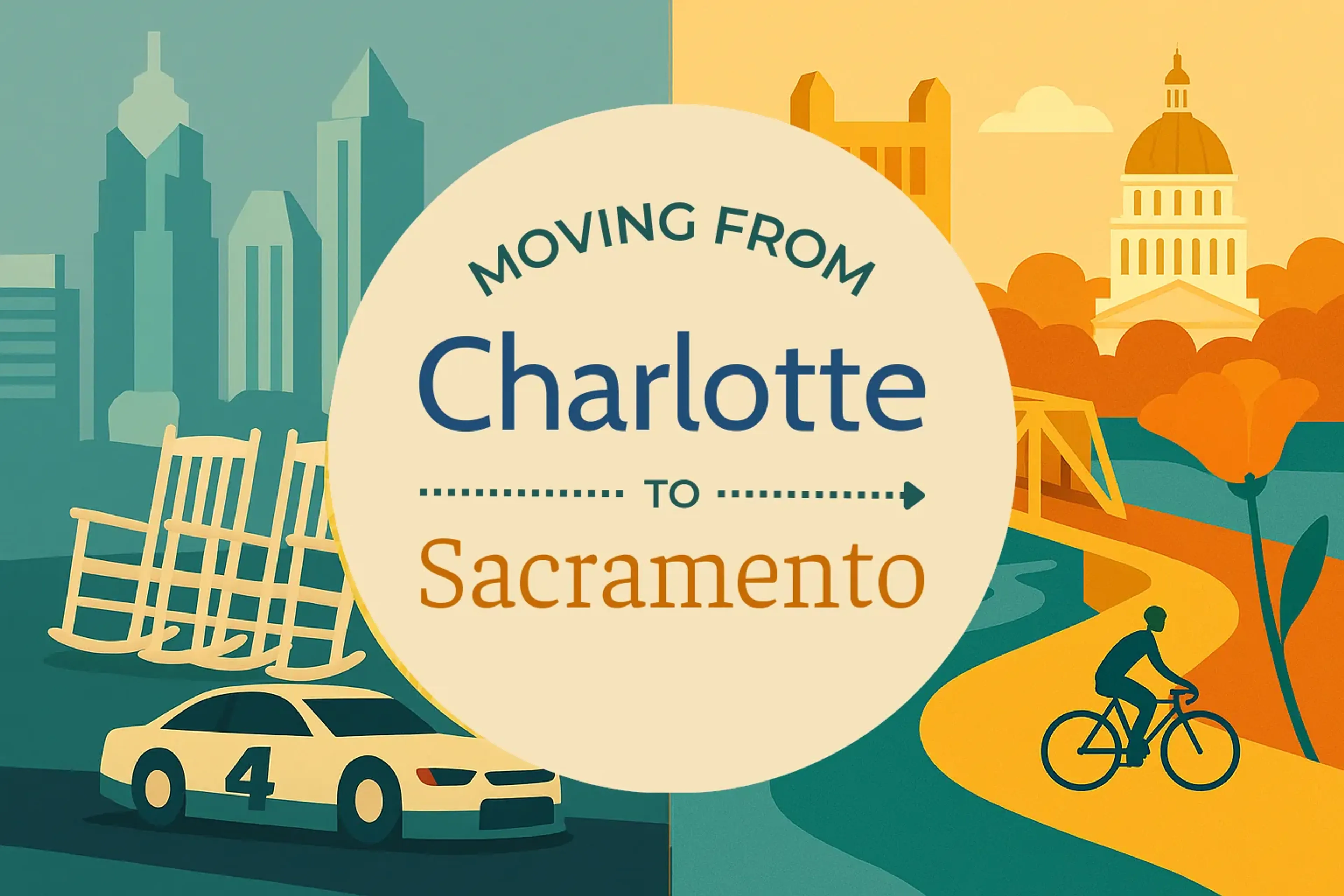 Side-by-side comparison of Charlotte to Sacramento moving companies
