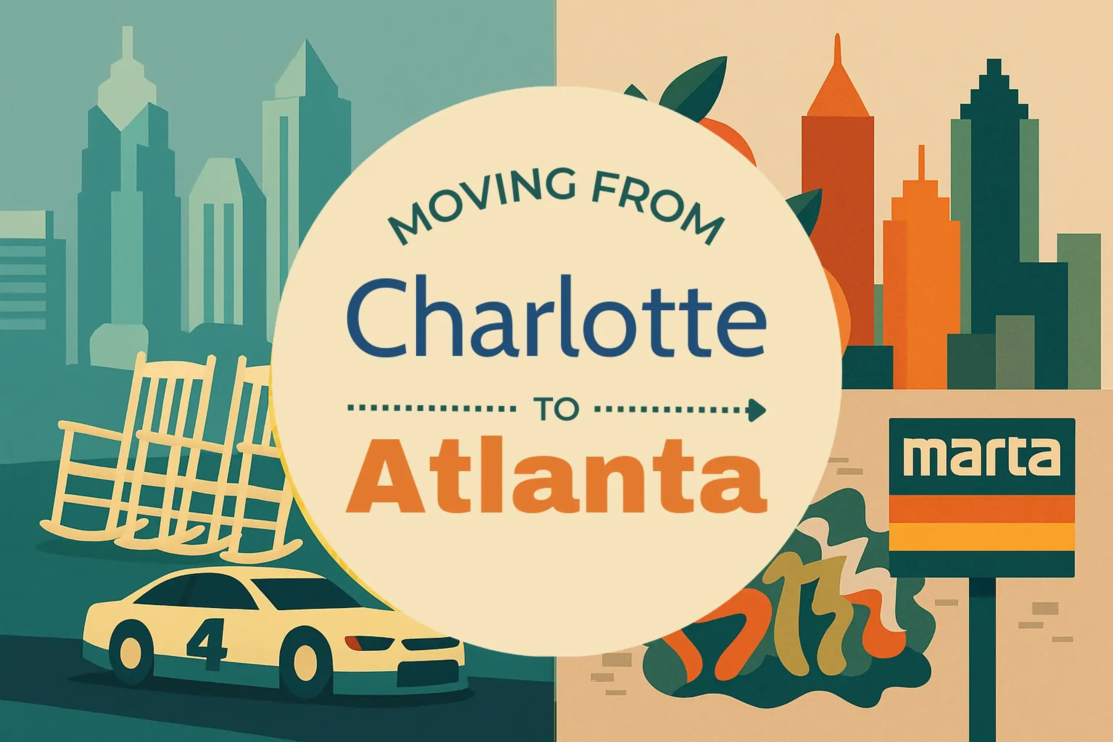 Side-by-side comparison of Charlotte to Atlanta moving companies