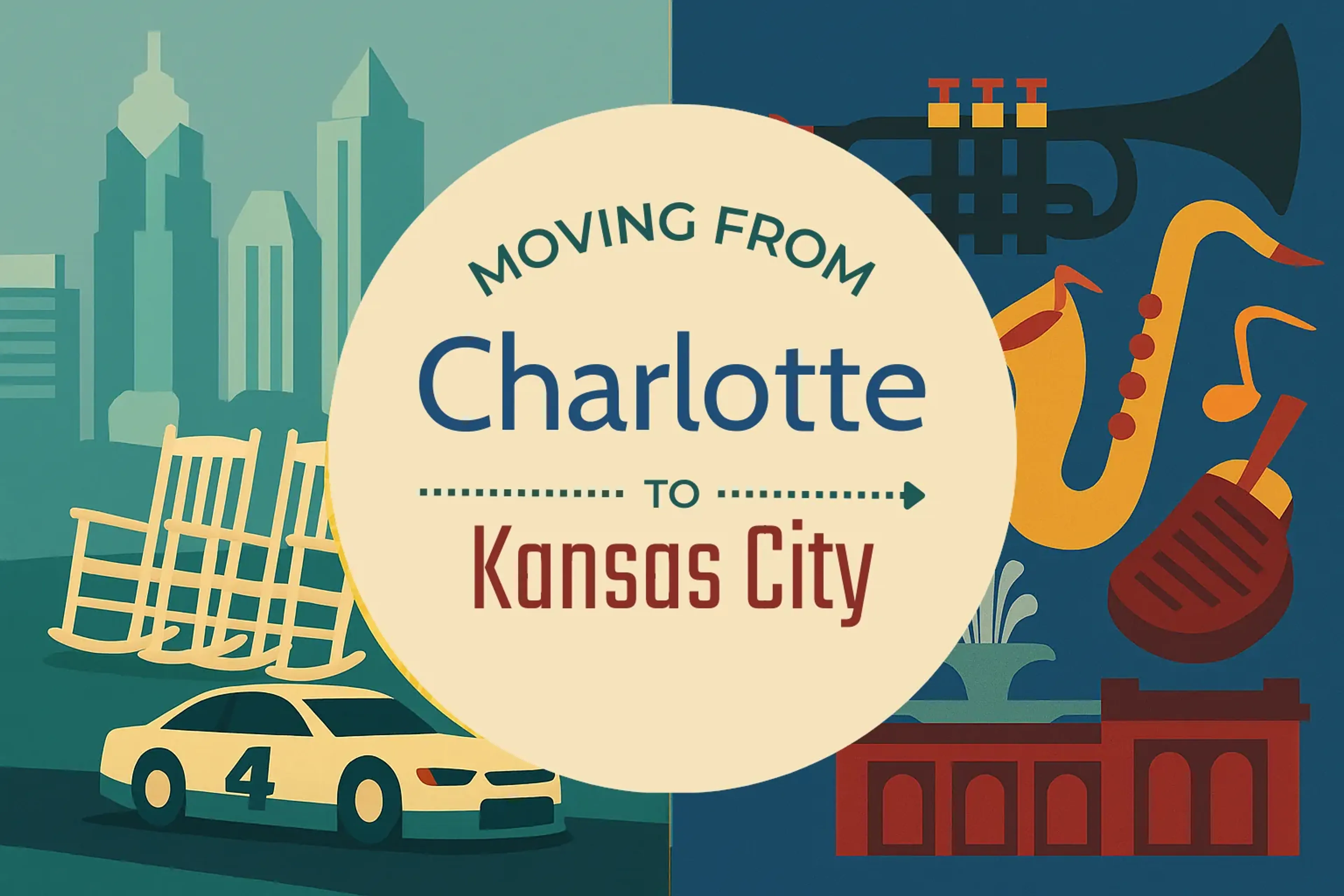 Side-by-side comparison of Charlotte to Kansas City moving companies