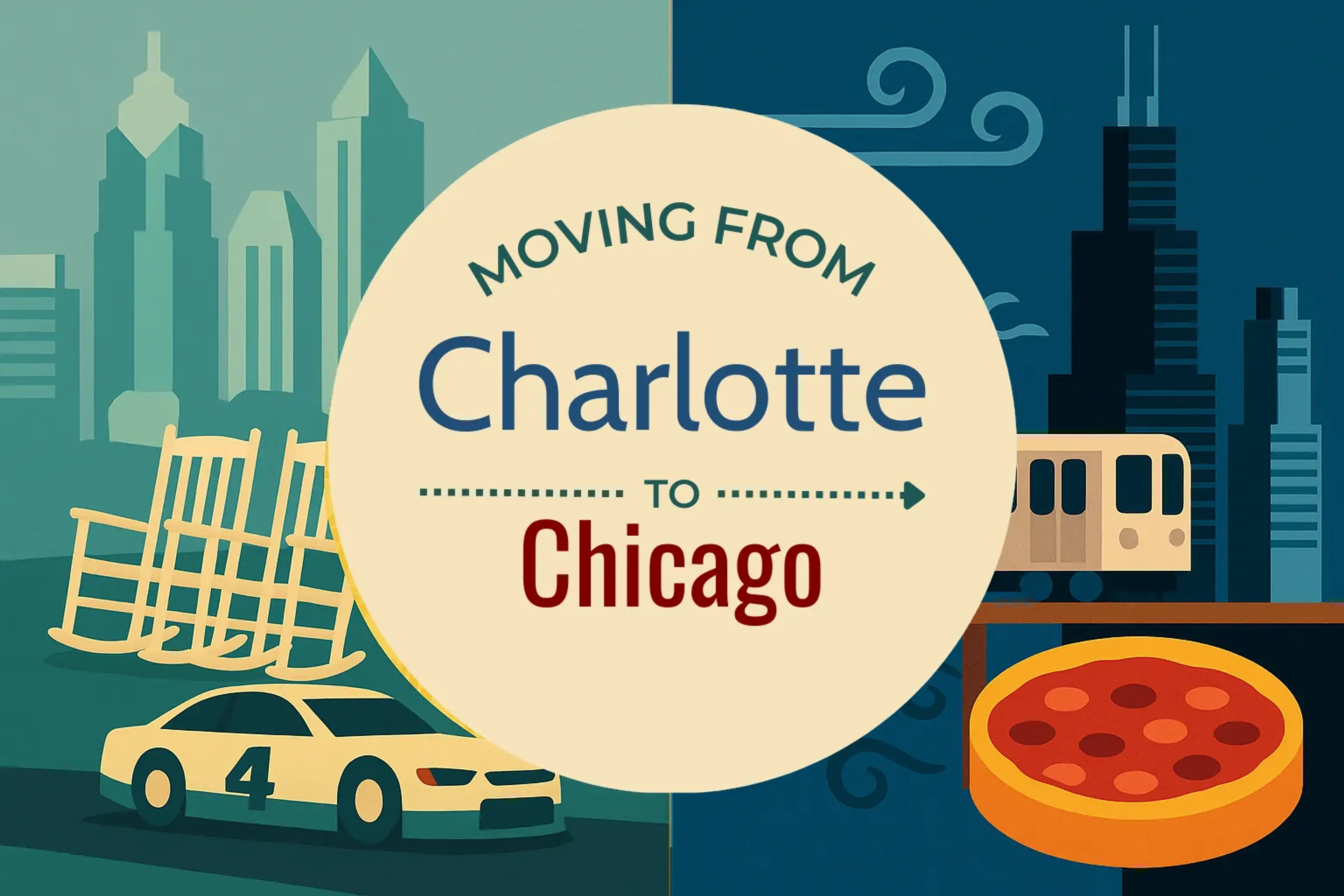 Side-by-side comparison of Charlotte to Chicago moving companies