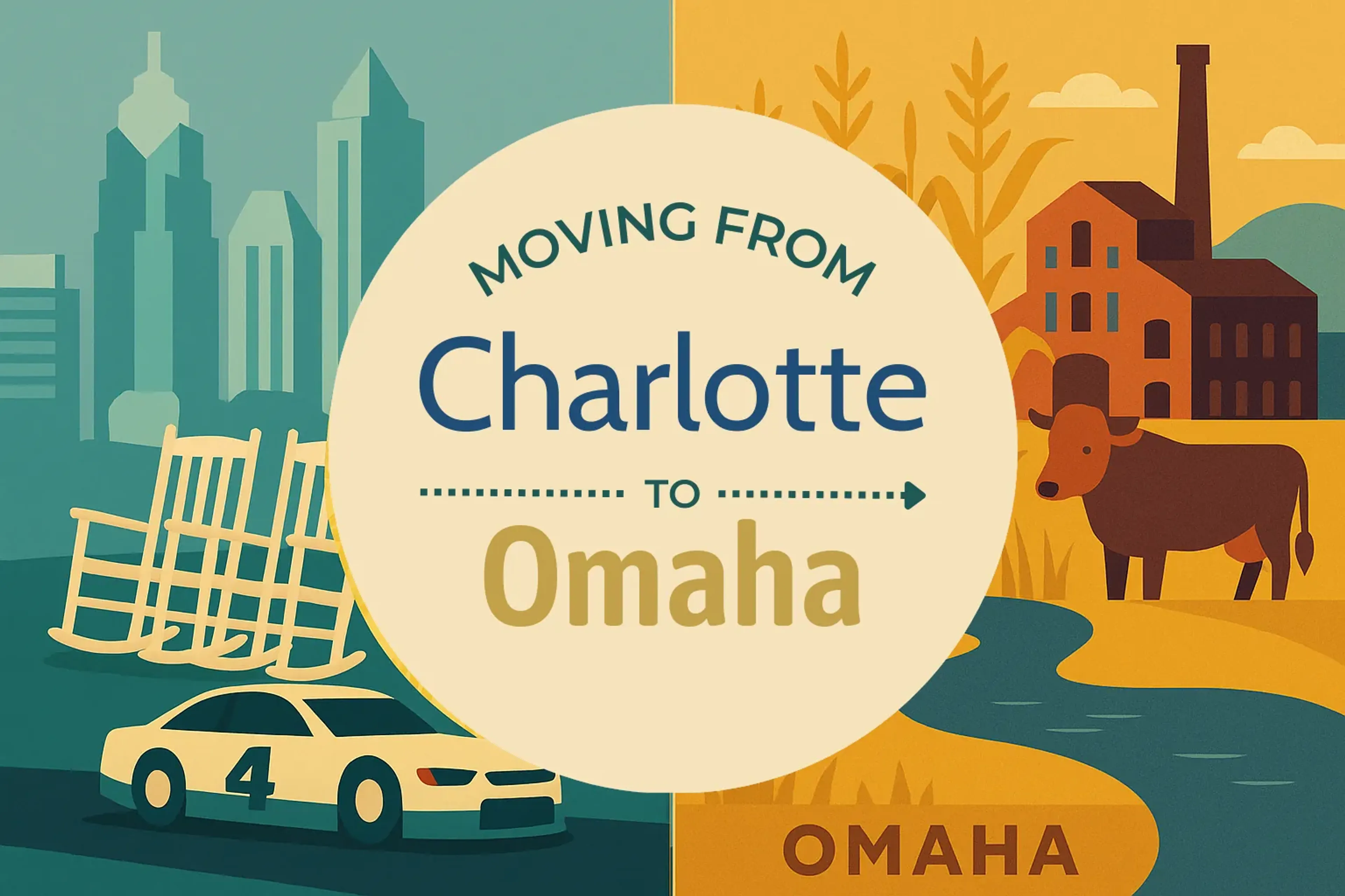 Side-by-side comparison of Charlotte to Omaha moving companies