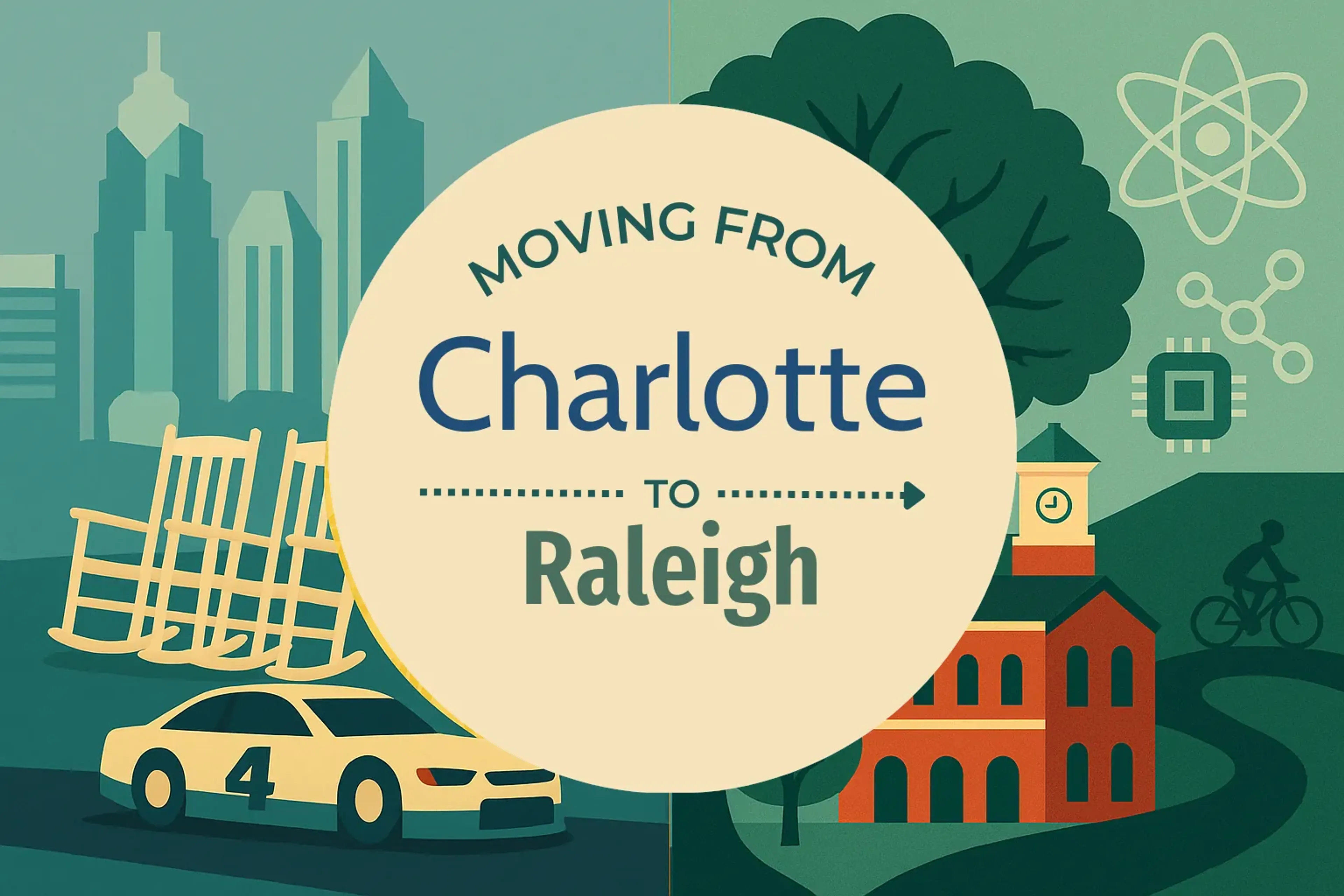 Side-by-side comparison of Charlotte to Raleigh moving companies