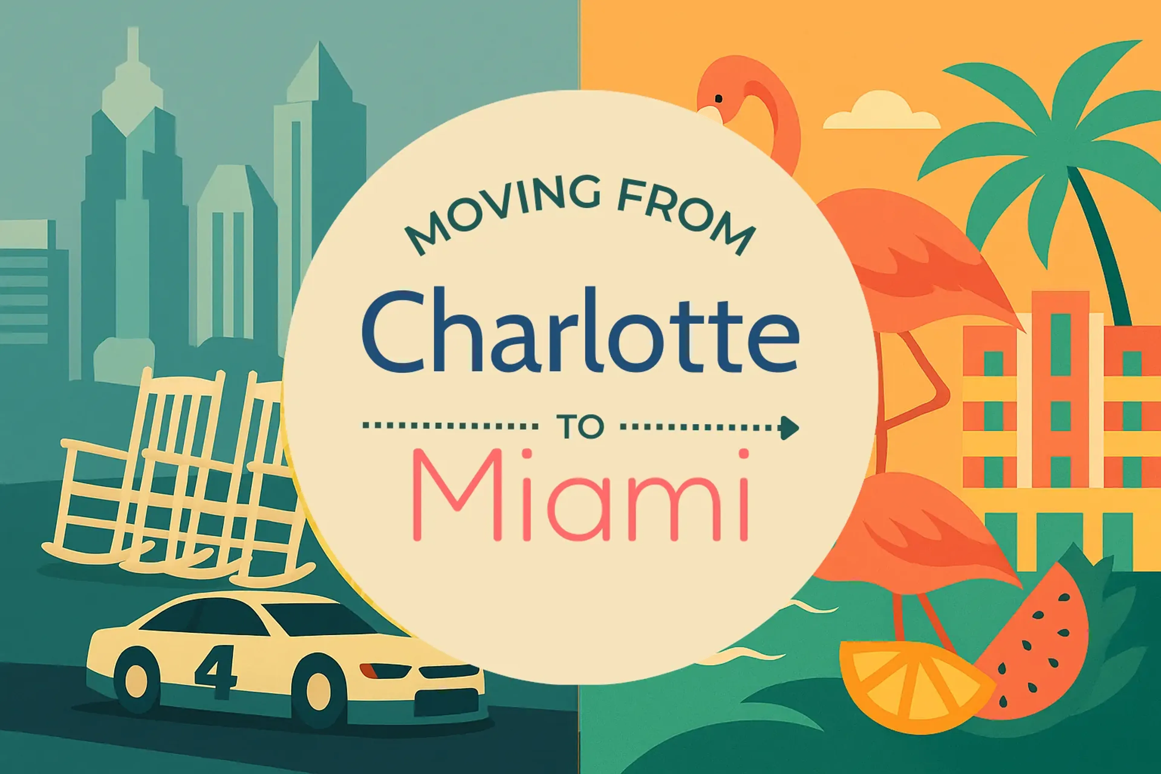 Side-by-side comparison of Charlotte to Miami moving companies