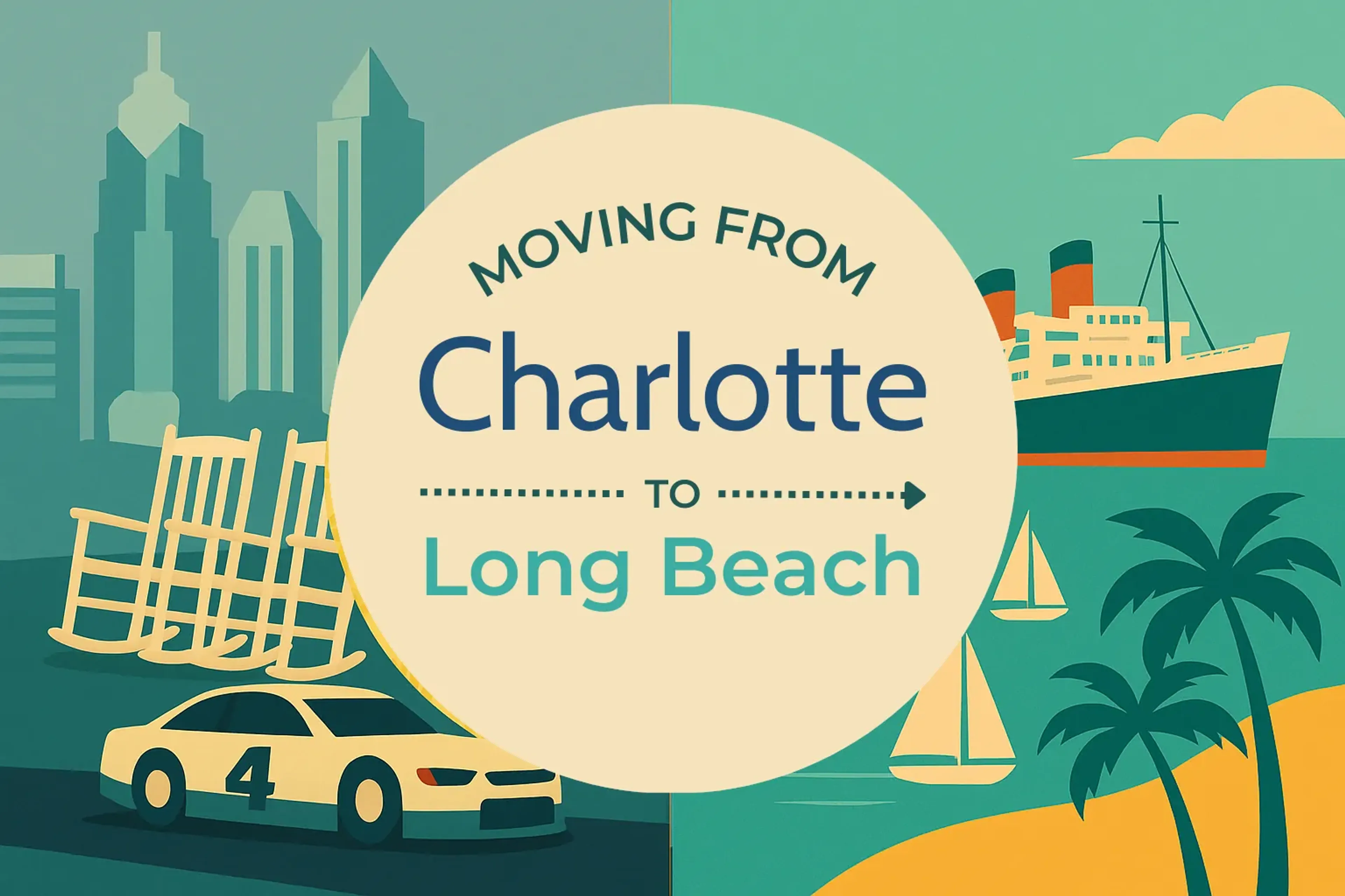 Side-by-side comparison of Charlotte to Long Beach moving companies