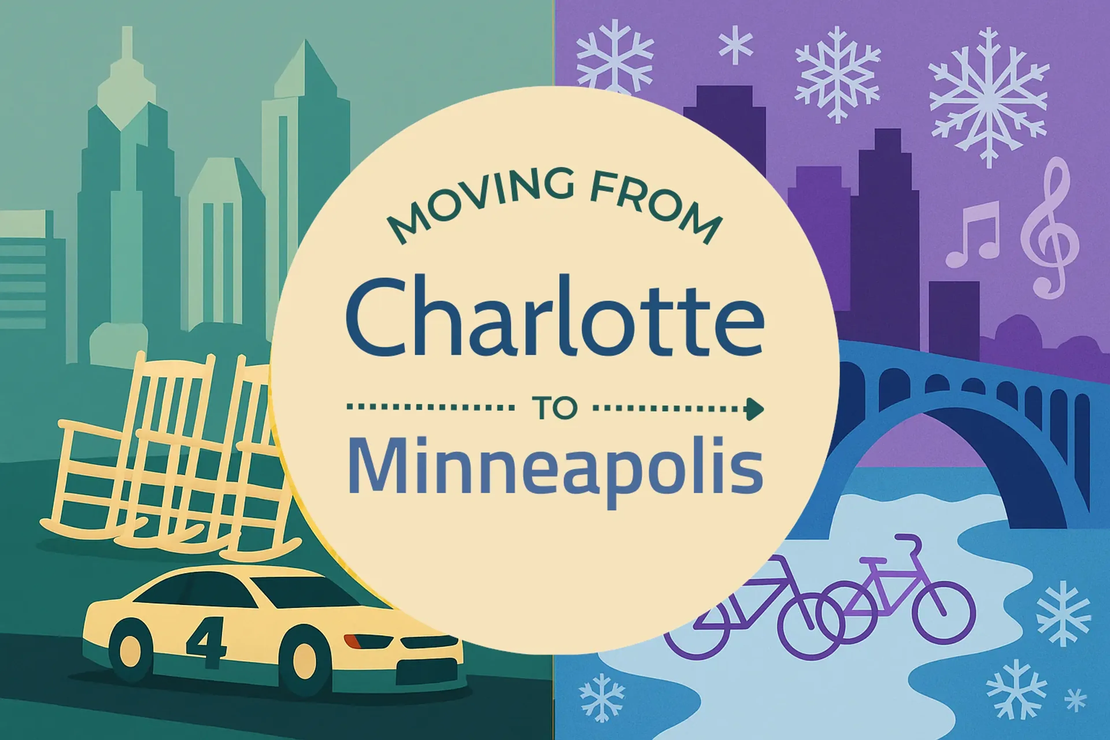 Side-by-side comparison of Charlotte to Minneapolis moving companies