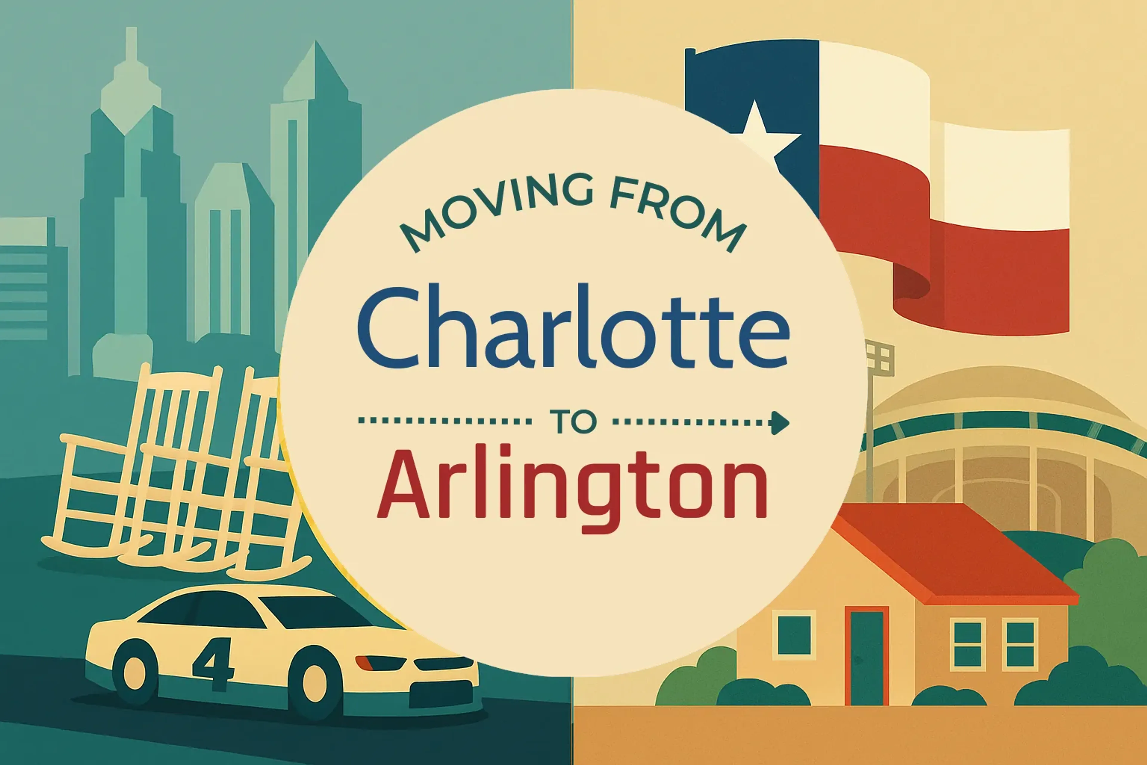 Side-by-side comparison of Charlotte to Arlington moving companies