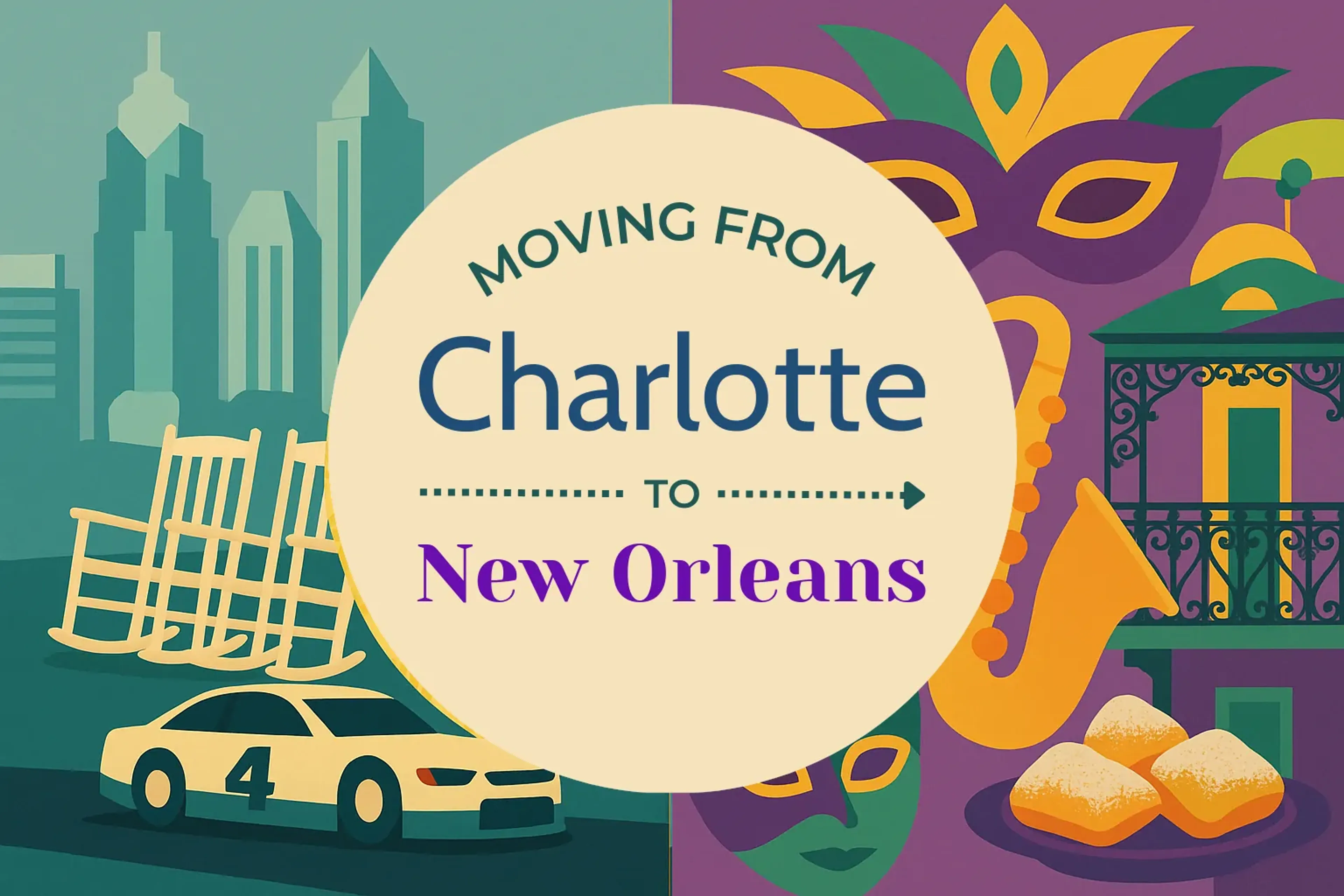 Side-by-side comparison of Charlotte to New Orleans moving companies