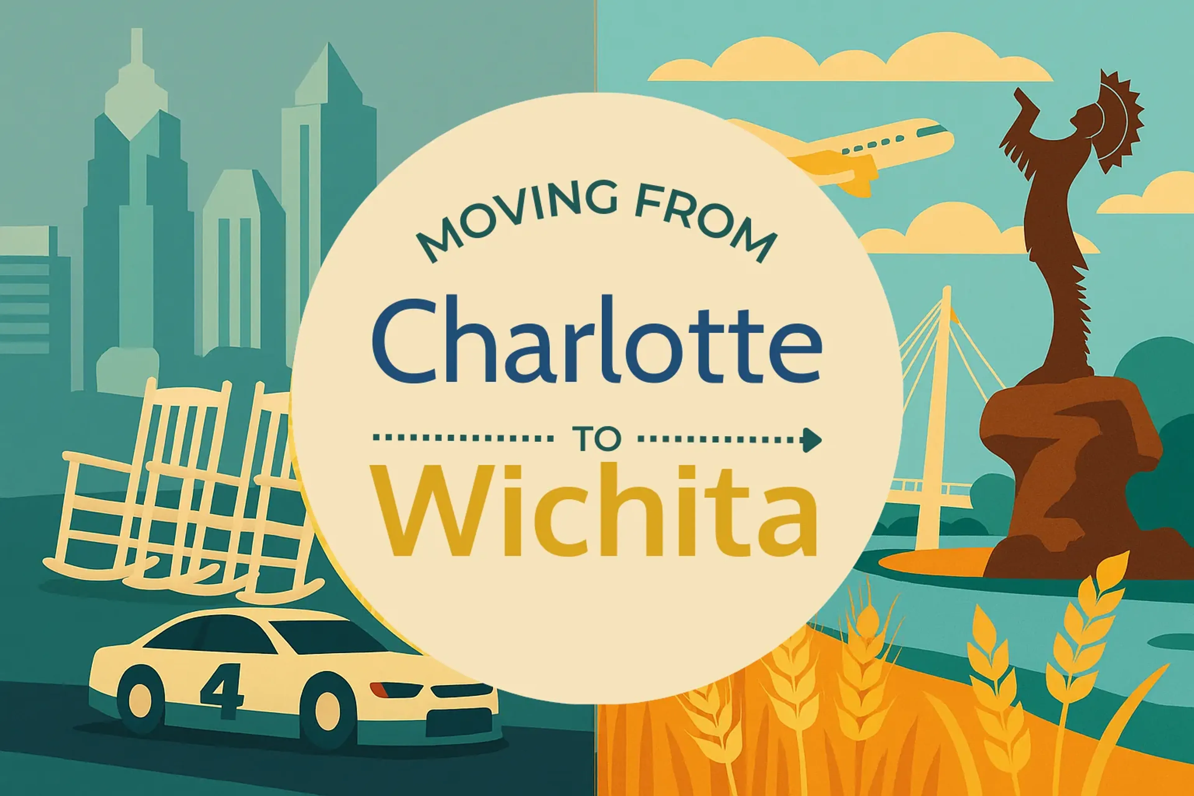 Side-by-side comparison of Charlotte to Wichita moving companies