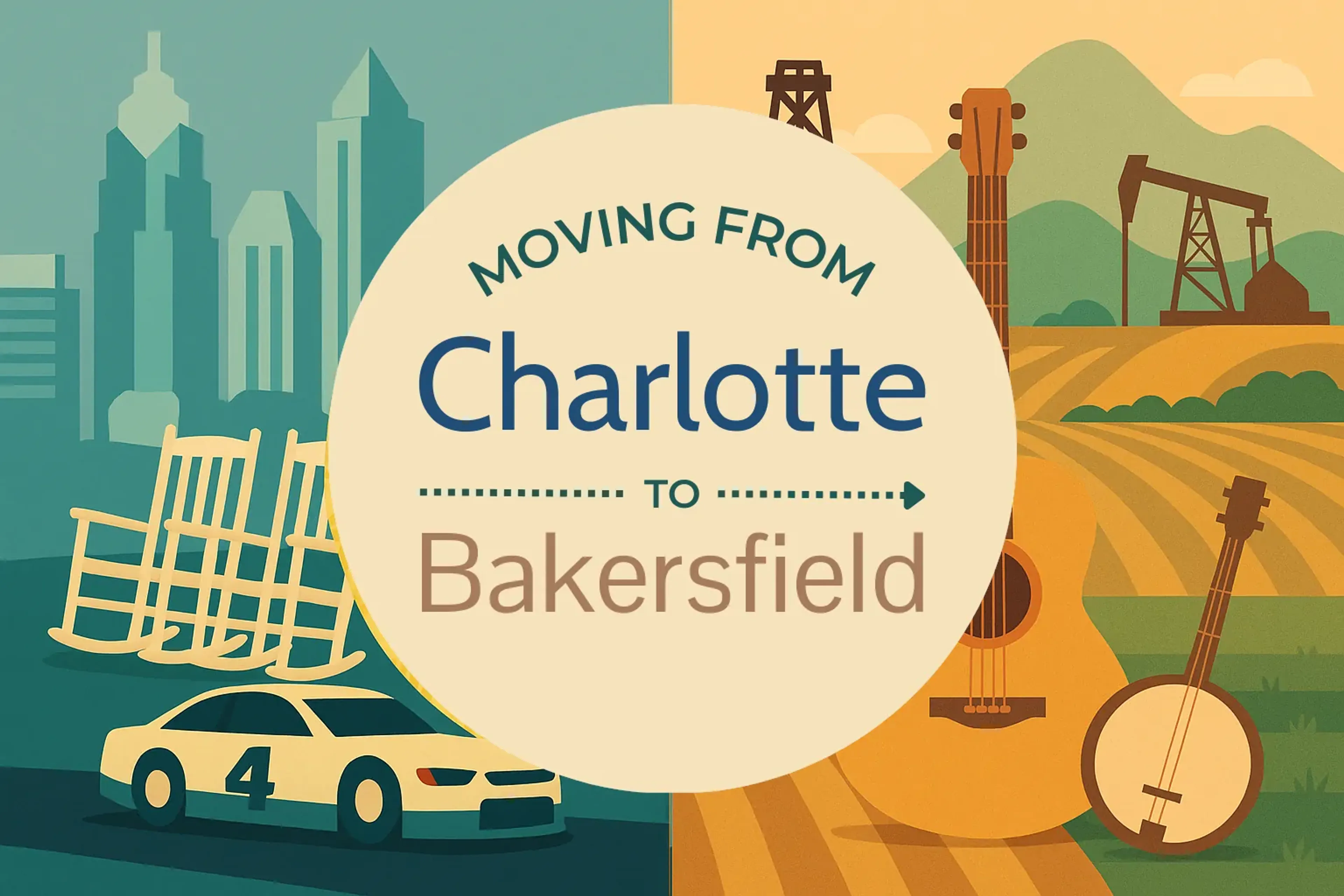 Side-by-side comparison of Charlotte to Bakersfield moving companies