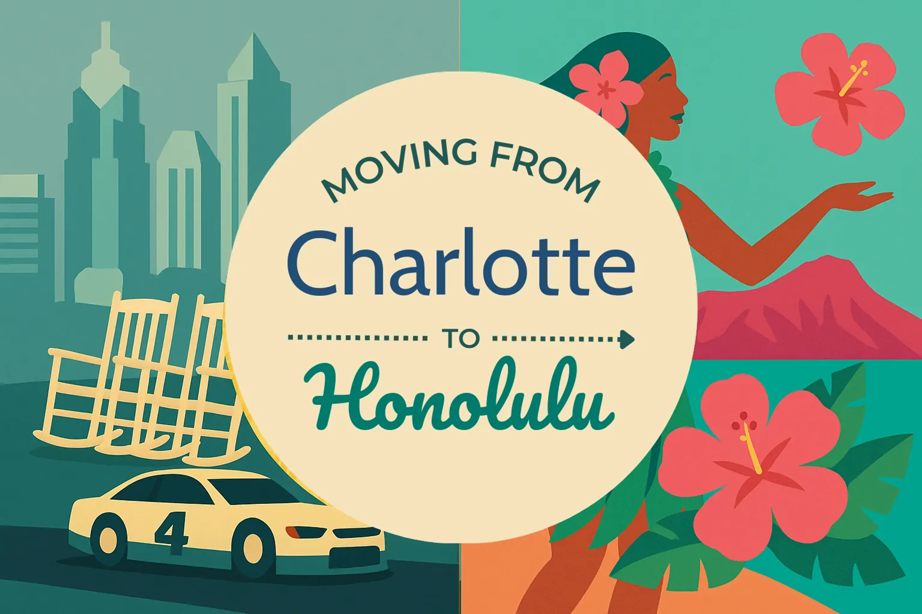 Side-by-side comparison of Charlotte to Honolulu moving companies