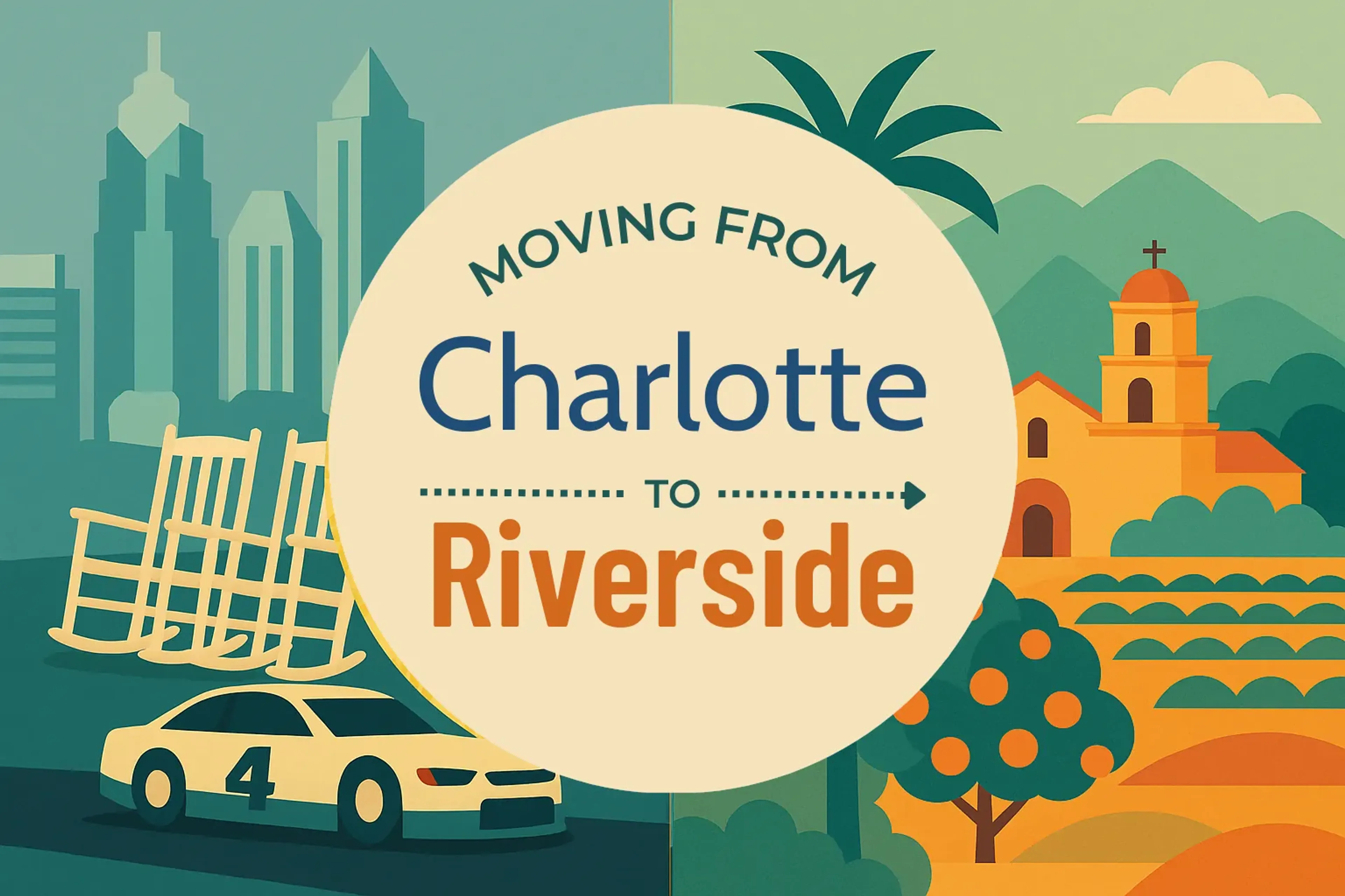 Side-by-side comparison of Charlotte to Riverside moving companies