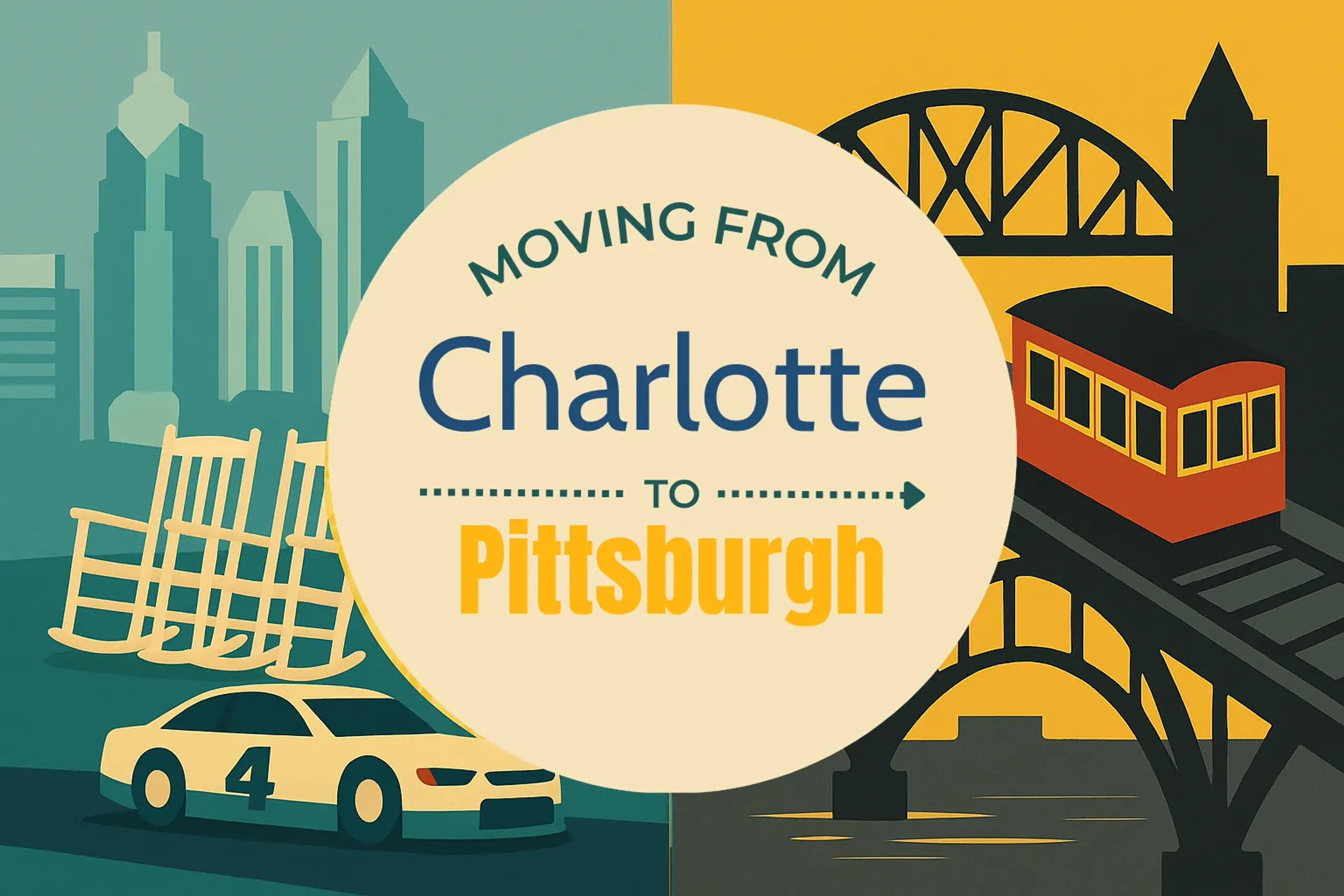 Side-by-side comparison of Charlotte to Pittsburgh moving companies