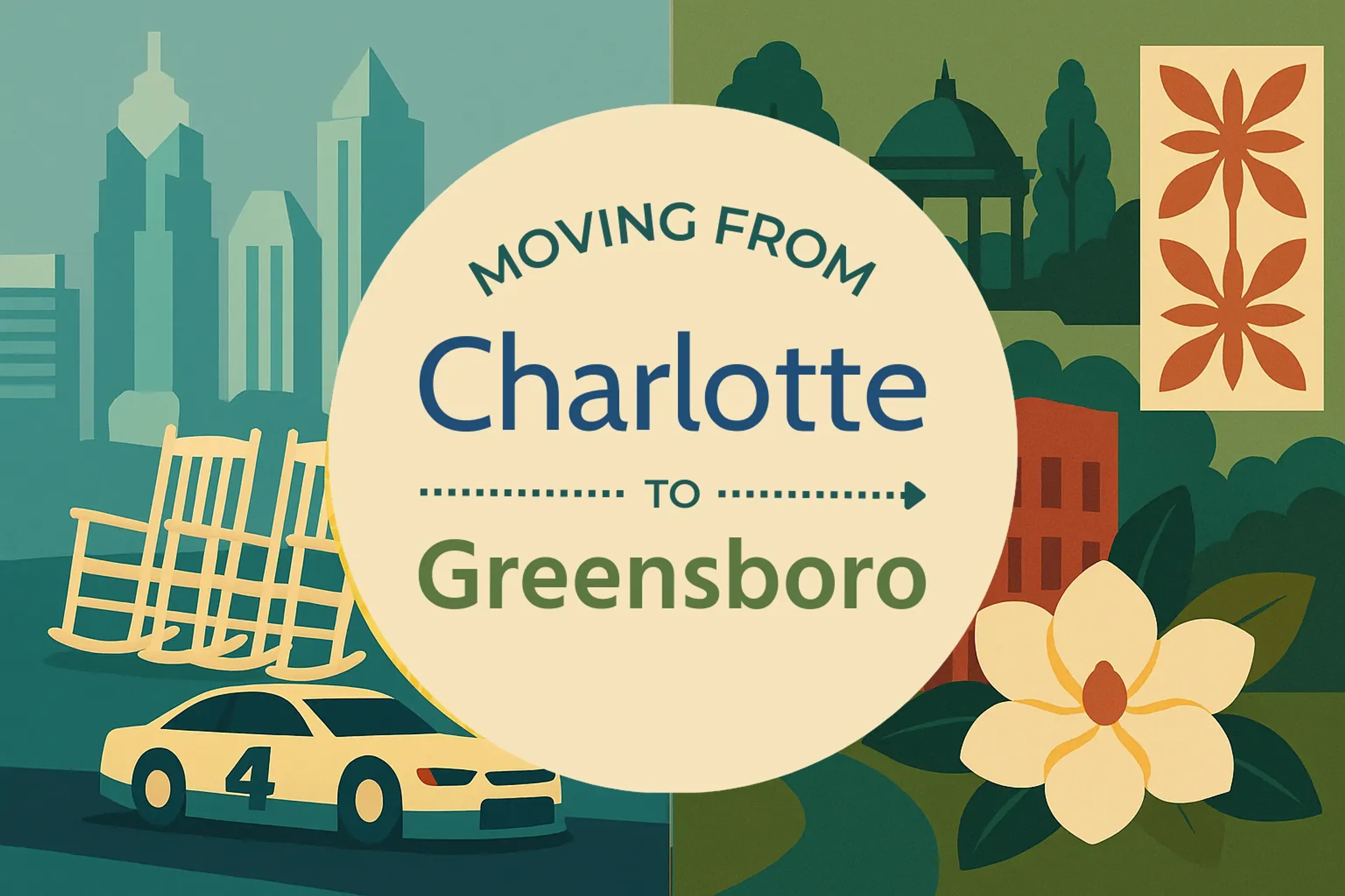 Side-by-side comparison of Charlotte to Greensboro moving companies