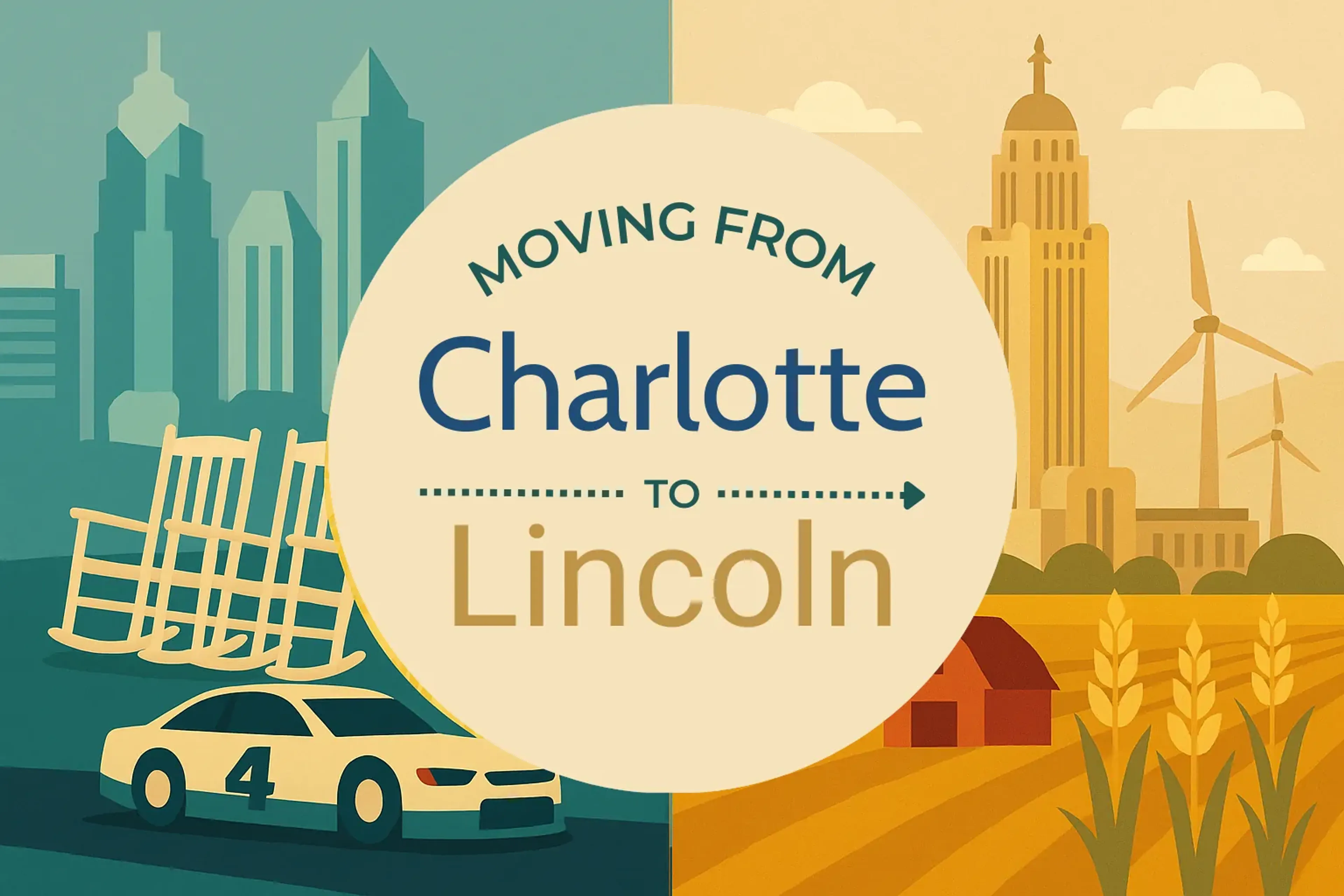 Side-by-side comparison of Charlotte to Lincoln moving companies