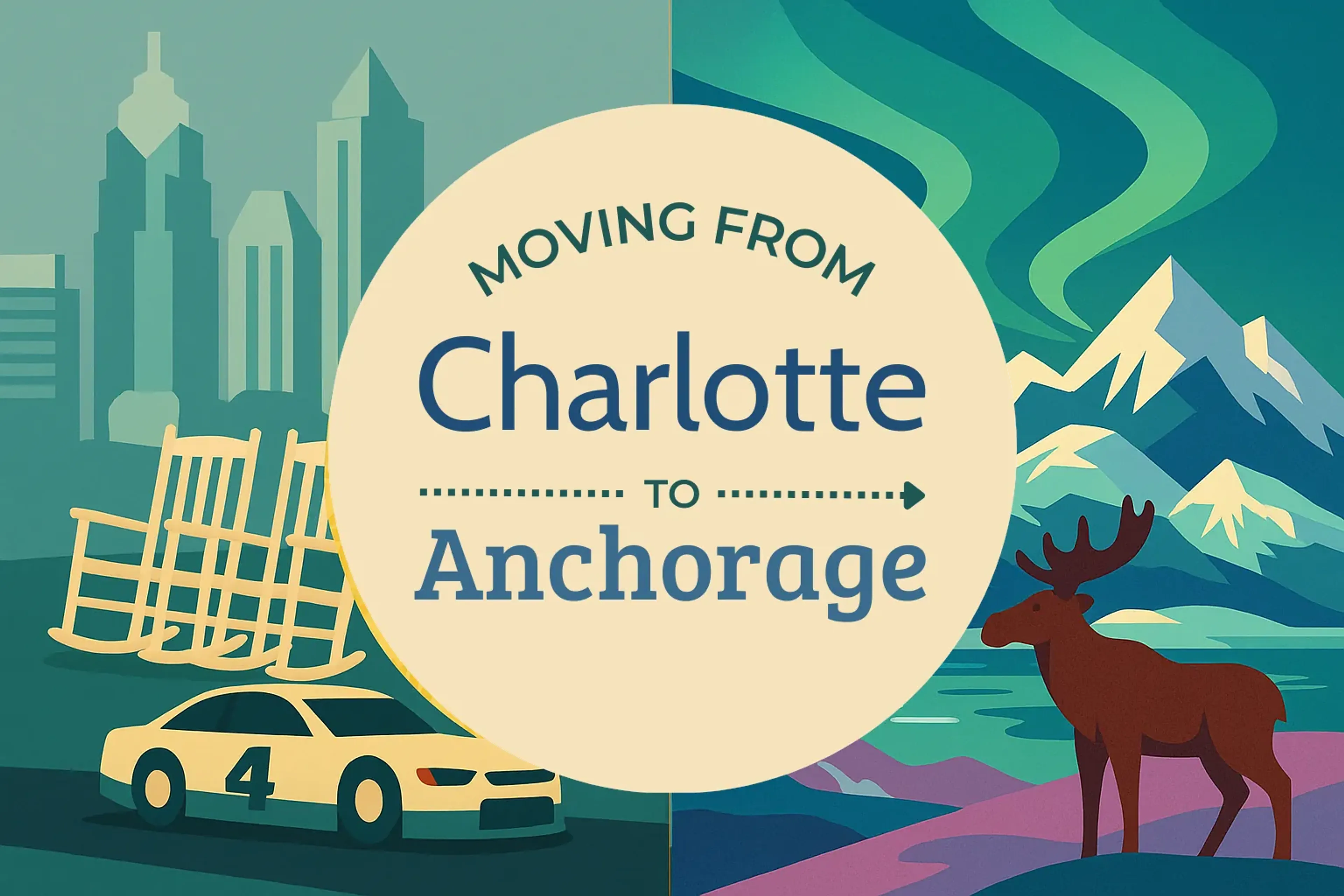 Side-by-side comparison of Charlotte to Anchorage moving companies