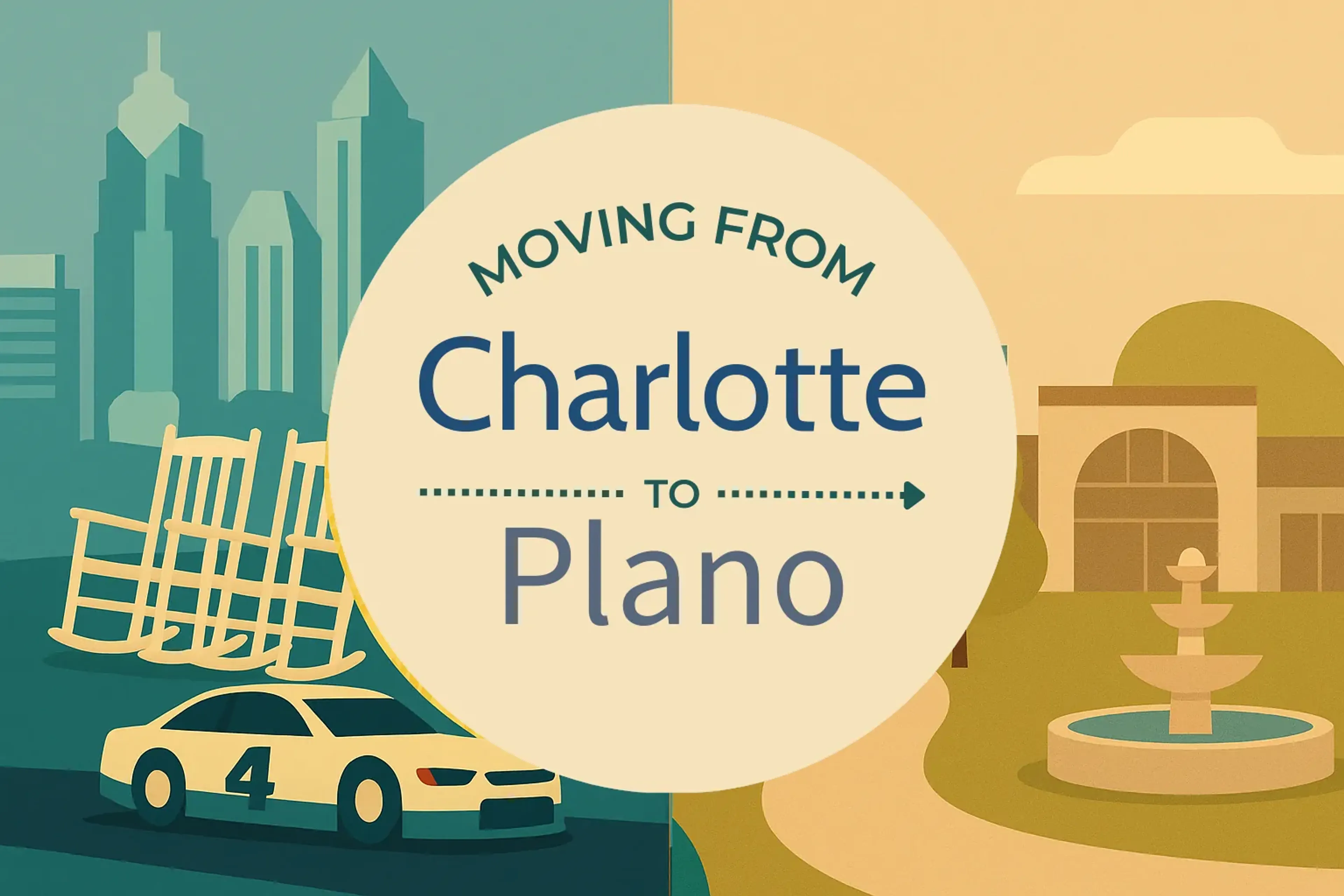 Side-by-side comparison of Charlotte to Plano moving companies
