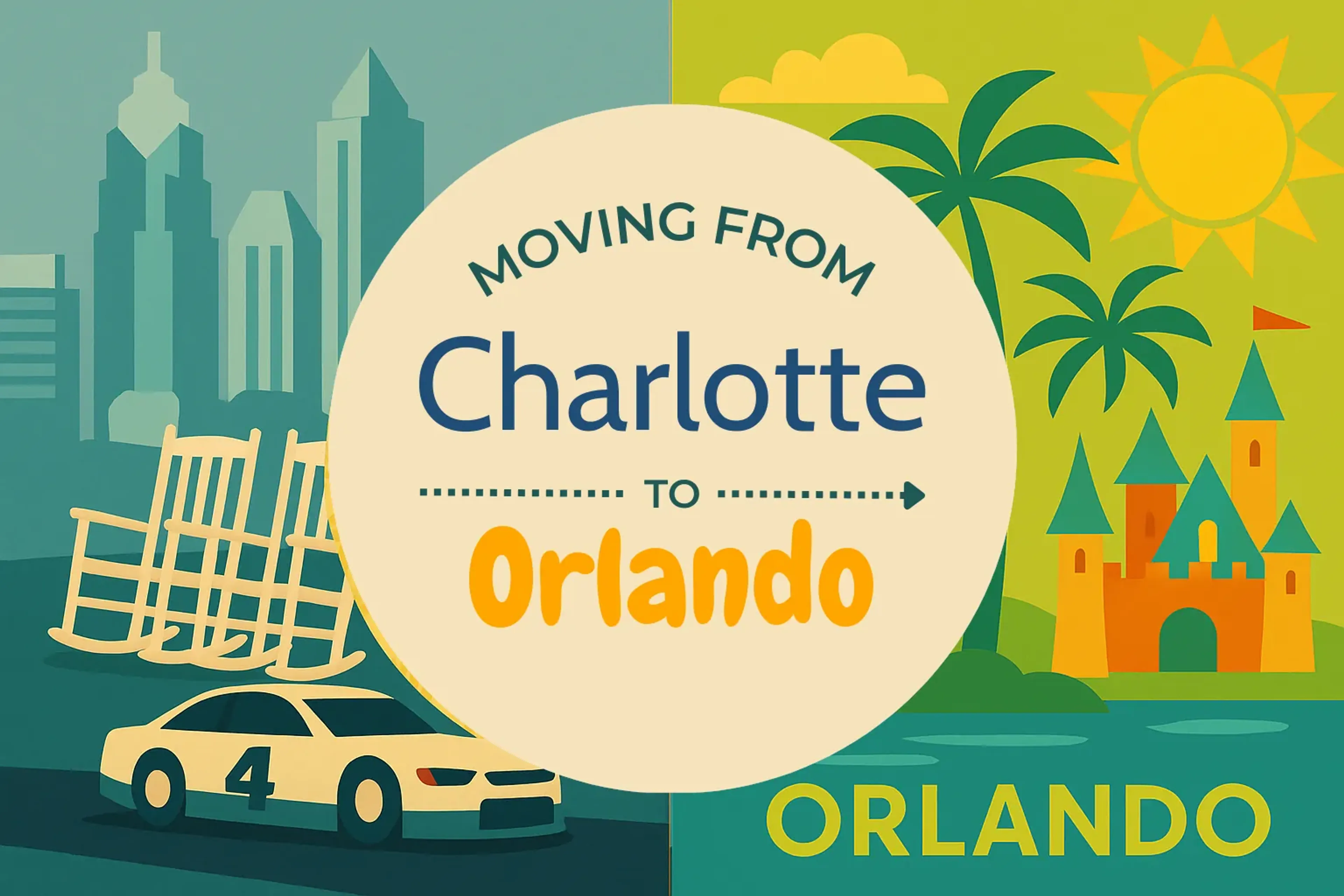 Side-by-side comparison of Charlotte to Orlando moving companies