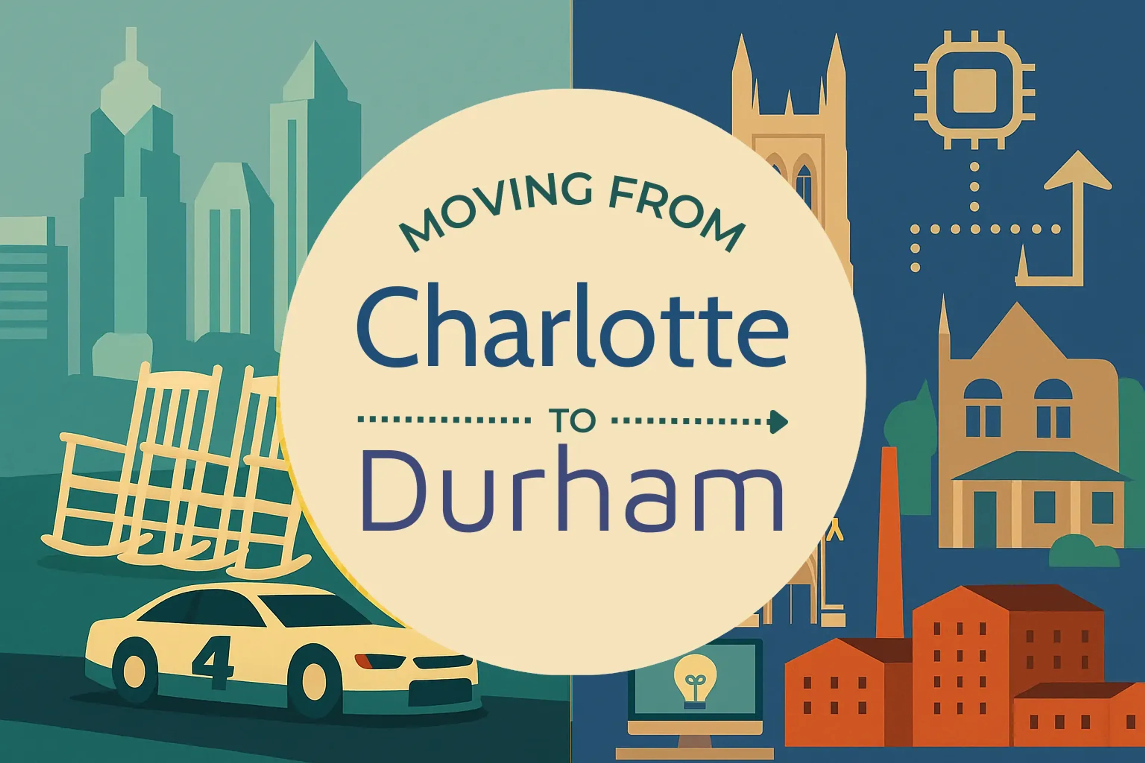Side-by-side comparison of Charlotte to Durham moving companies