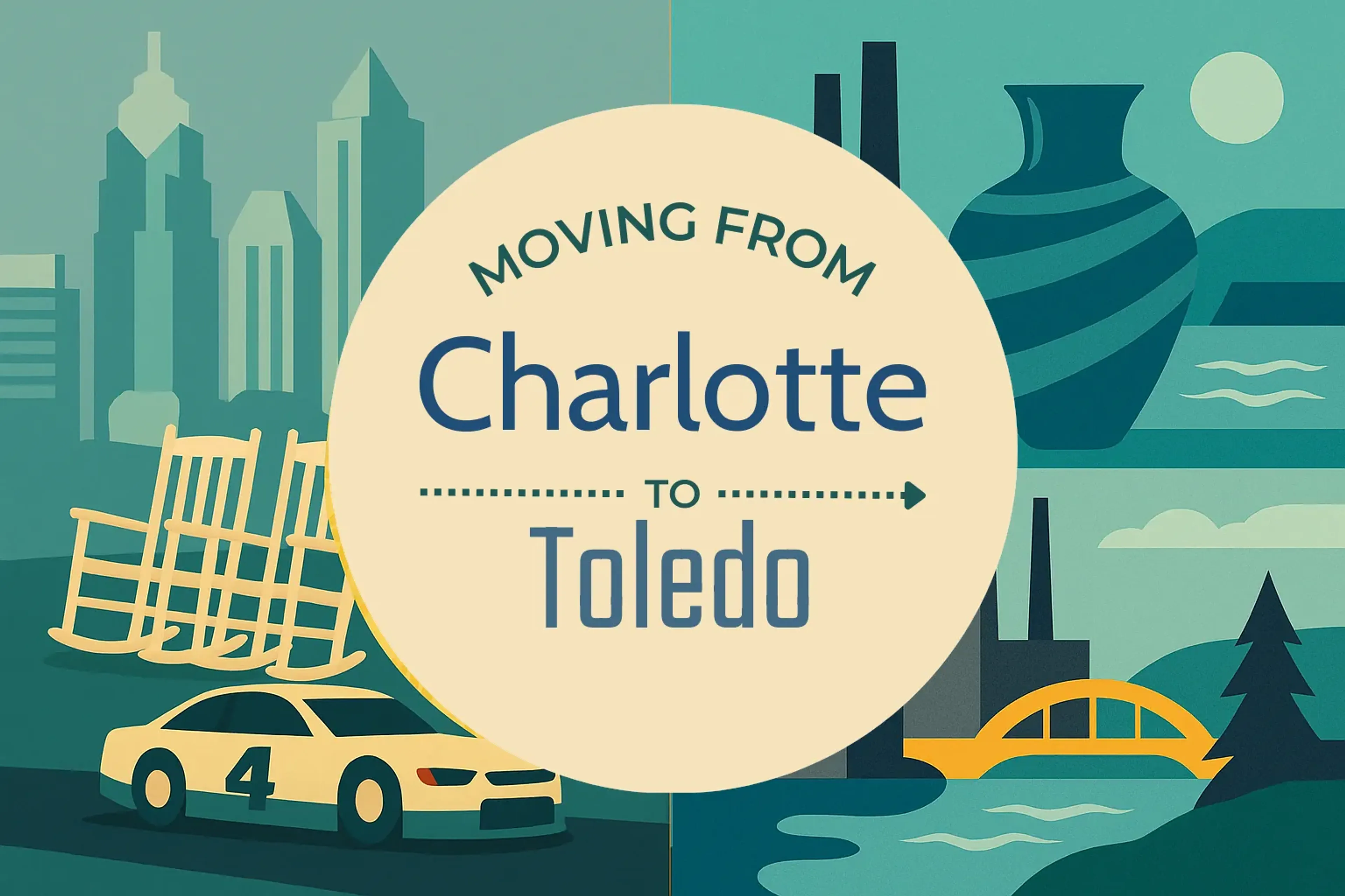 Side-by-side comparison of Charlotte to Toledo moving companies