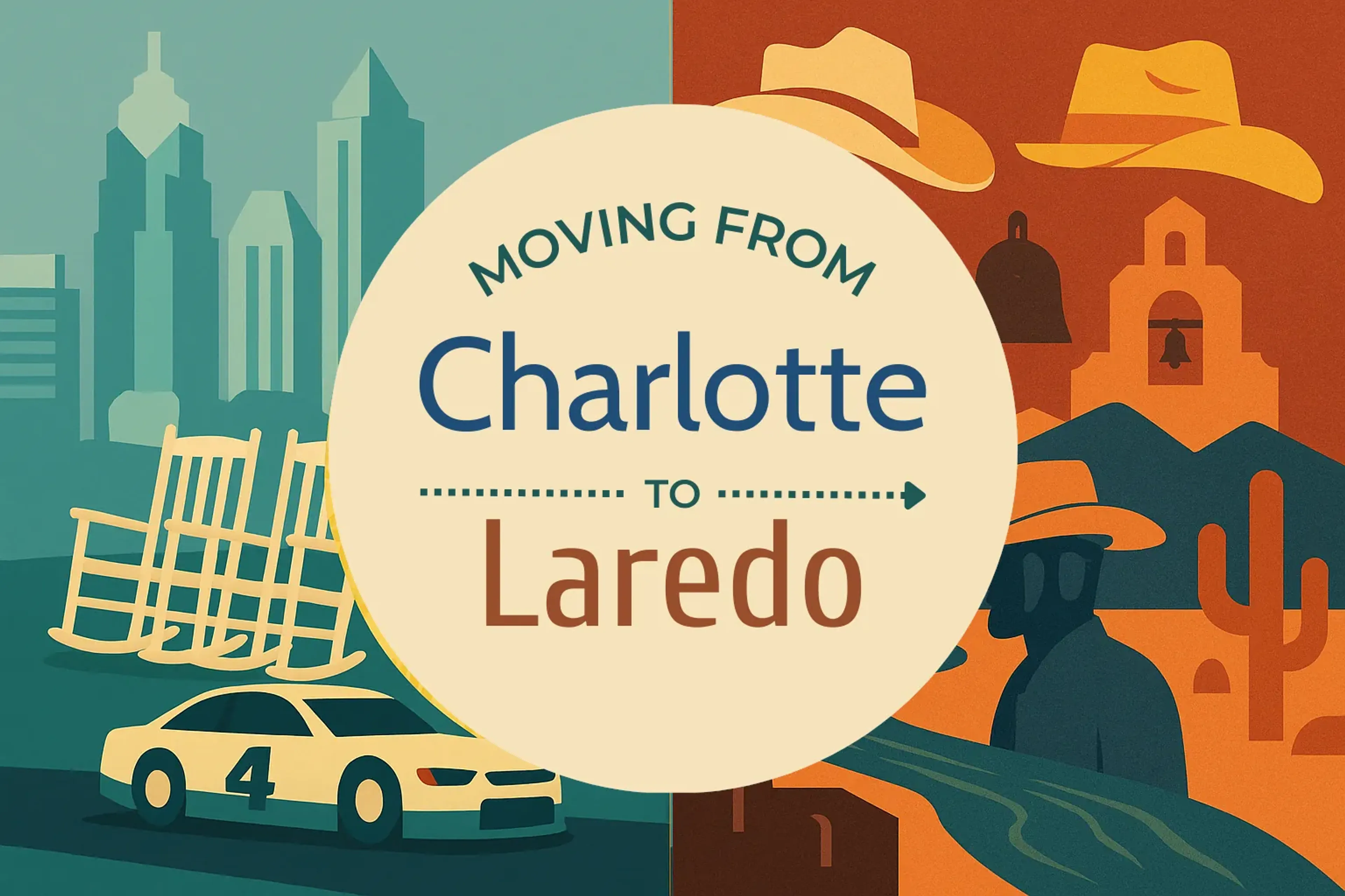 Side-by-side comparison of Charlotte to Laredo moving companies