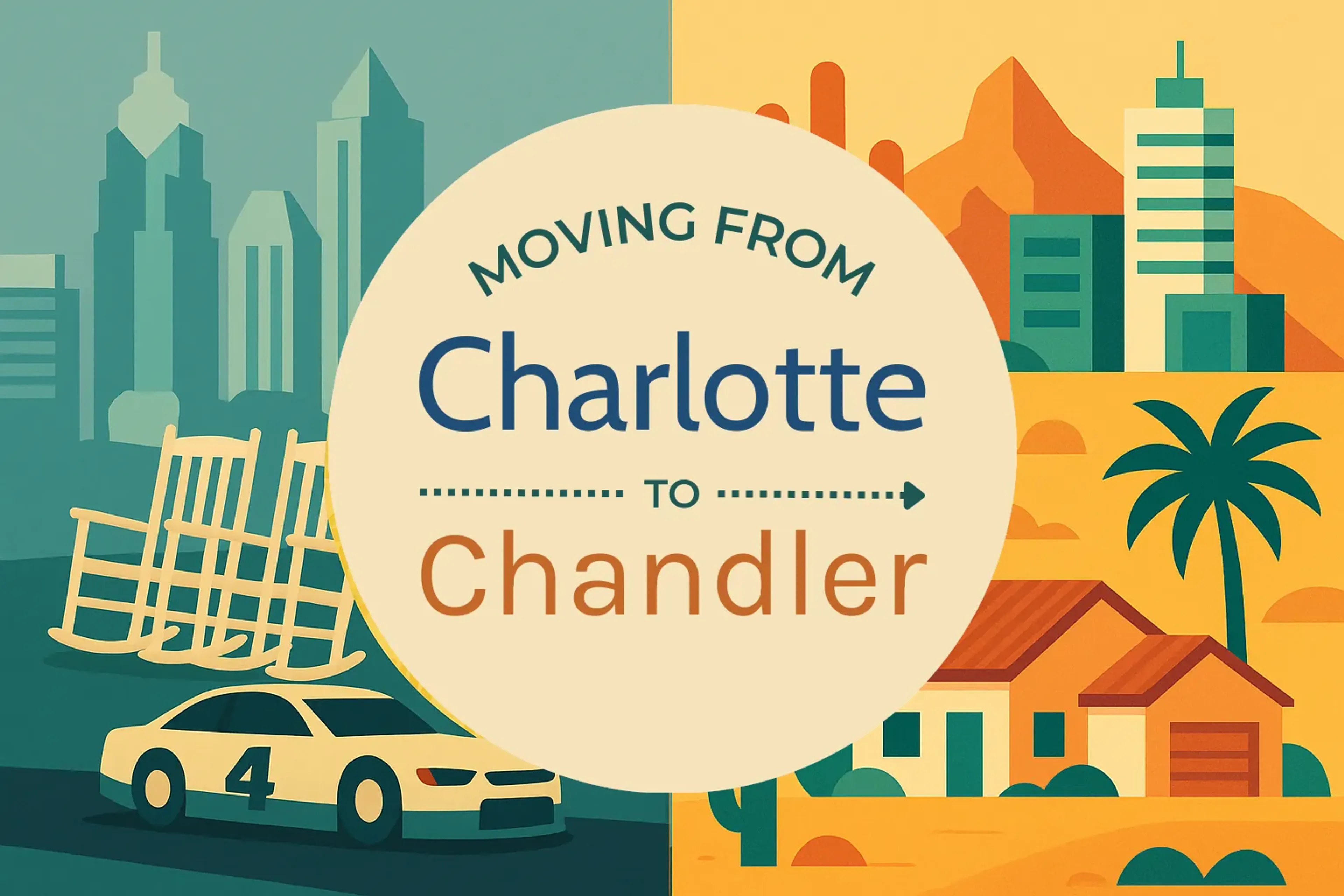 Side-by-side comparison of Charlotte to Chandler moving companies