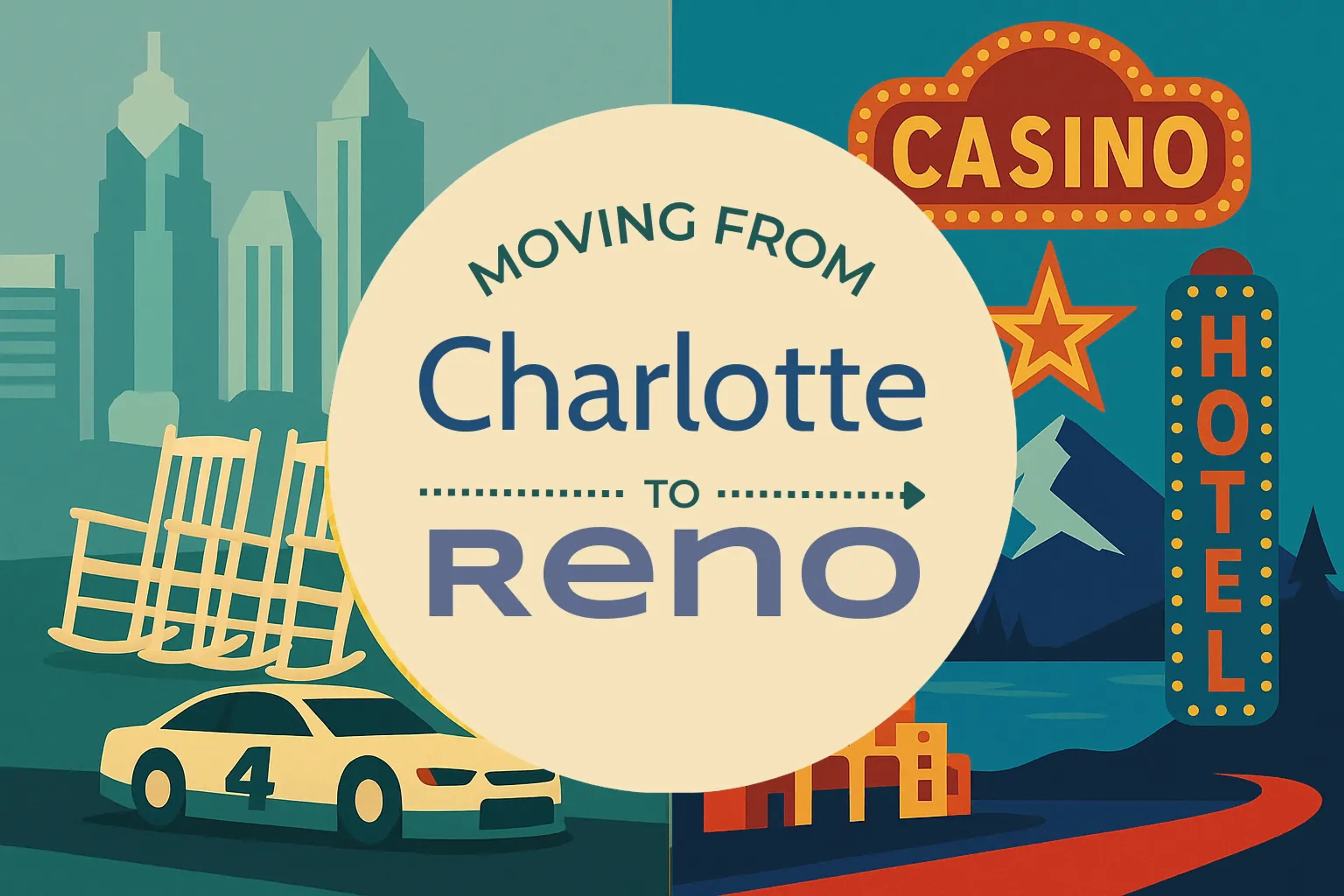 Side-by-side comparison of Charlotte to Reno moving companies