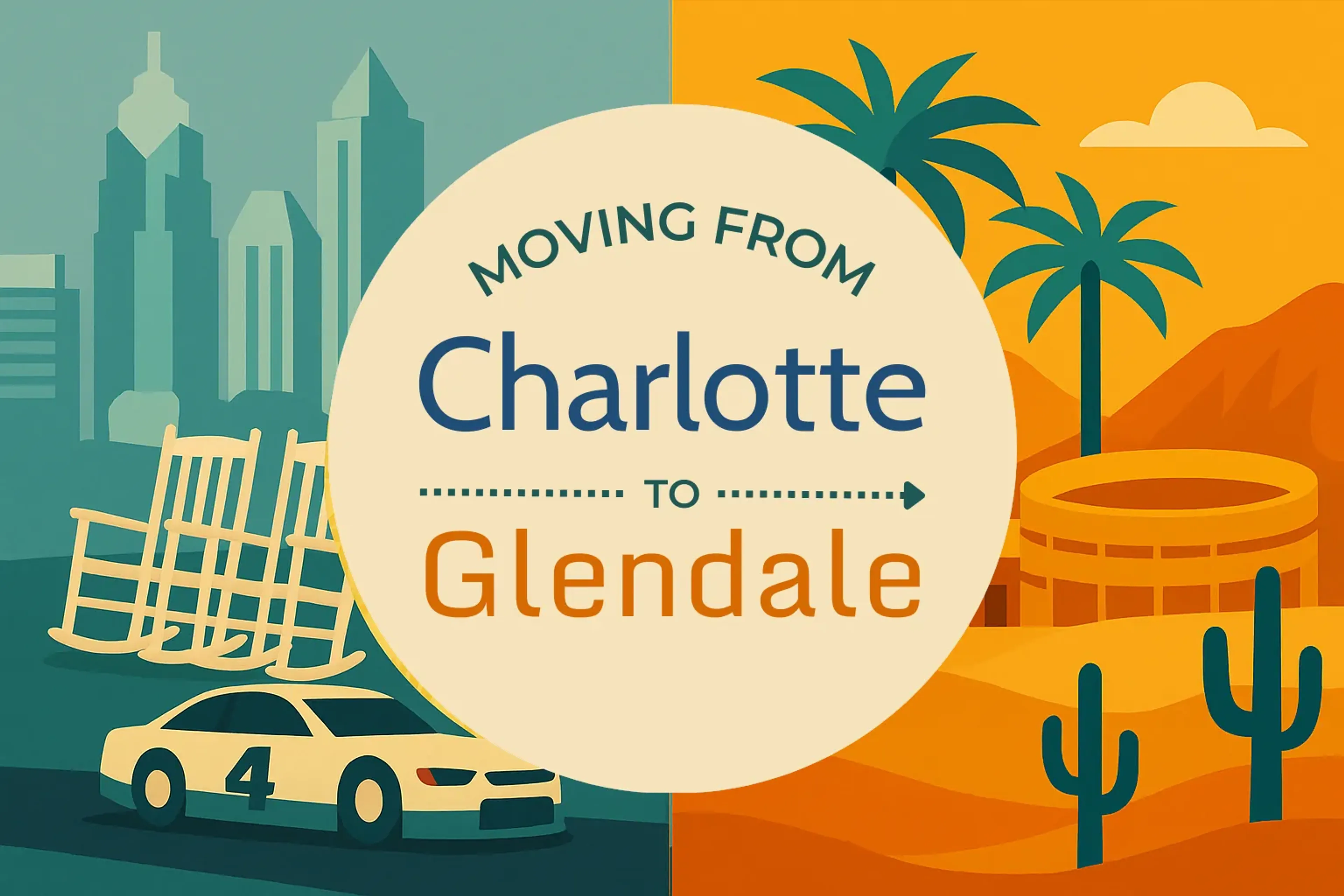 Side-by-side comparison of Charlotte to Glendale moving companies