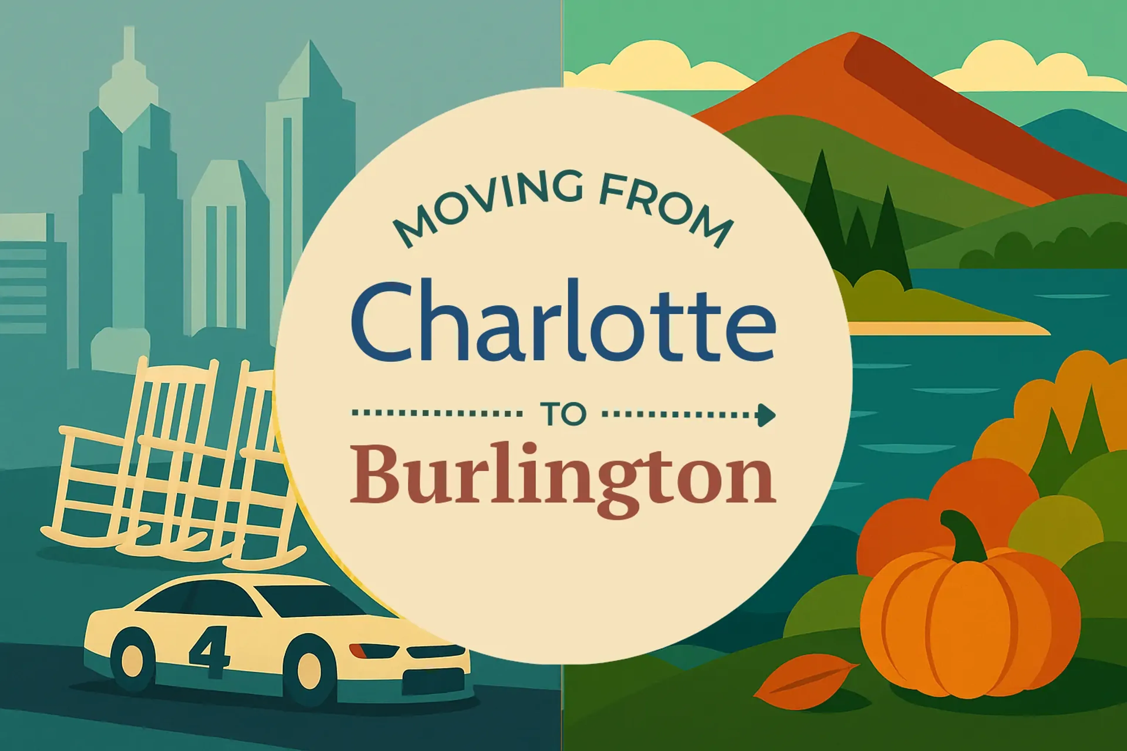 Side-by-side comparison of Charlotte to Burlington moving companies